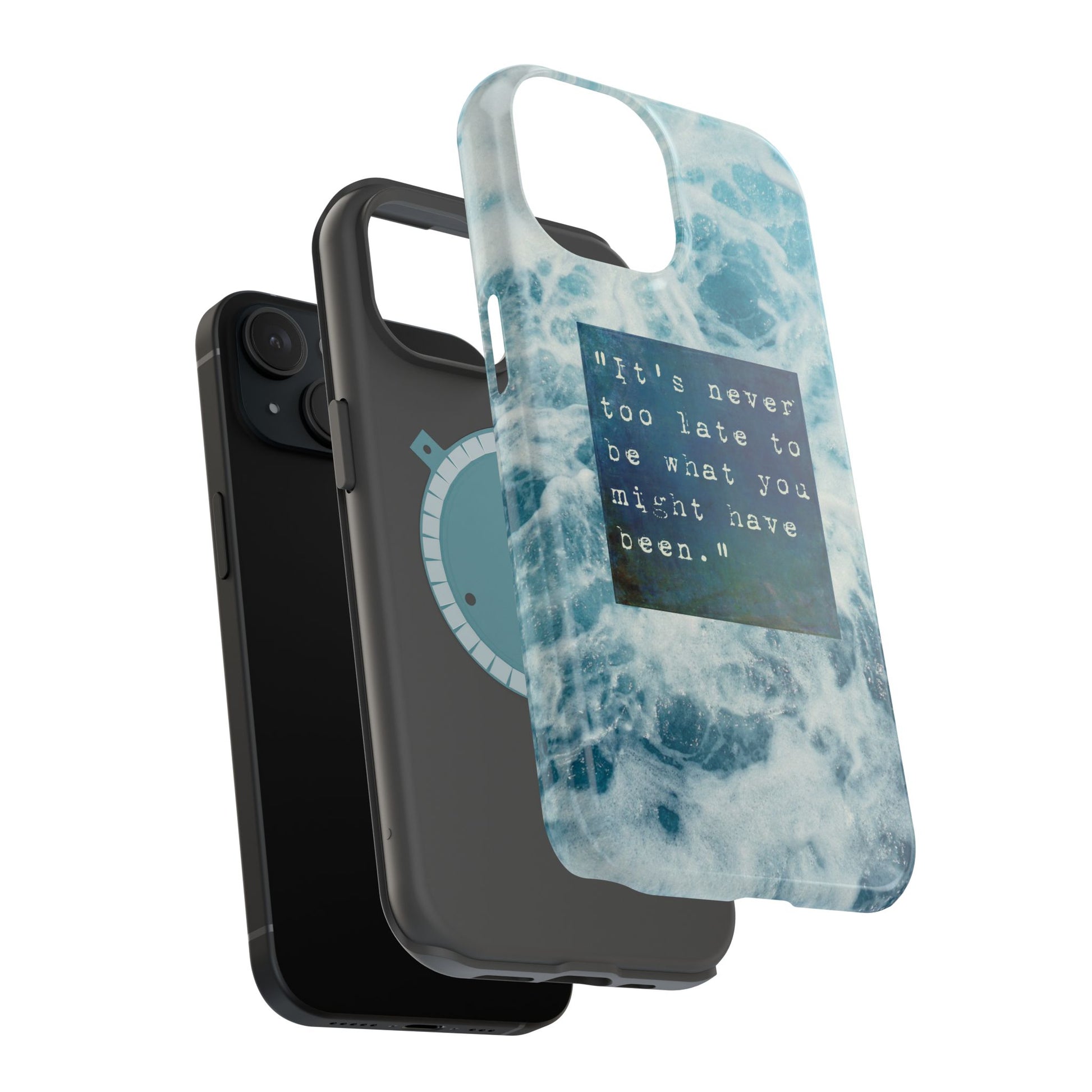 Inspirational Magnetic Phone Cases, Perfect Gift for Students, Motivational Phone Cover, Stylish Tough Case, Ocean Design Case, Fits iPhone - FORMO