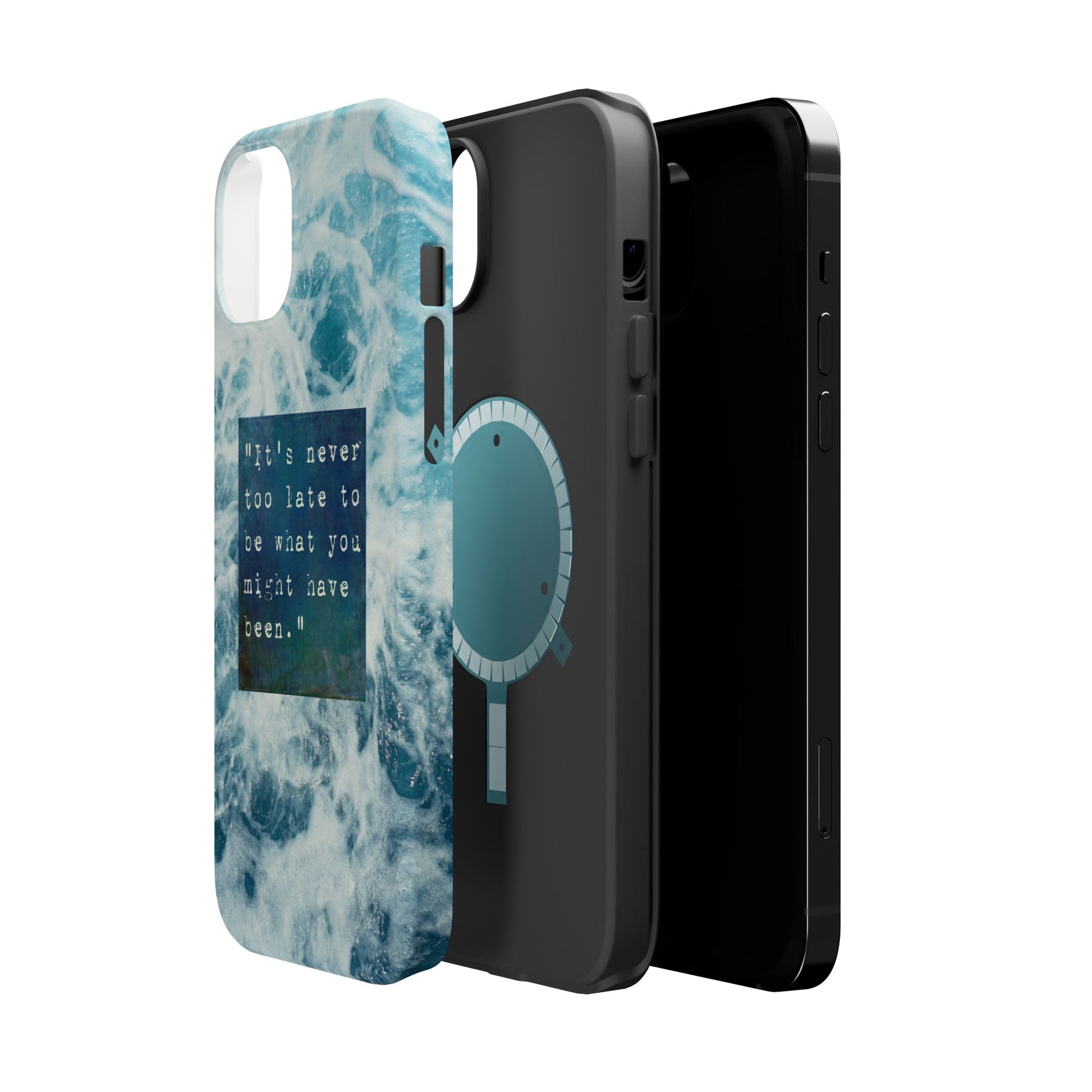 Inspirational Magnetic Phone Cases, Perfect Gift for Students, Motivational Phone Cover, Stylish Tough Case, Ocean Design Case, Fits iPhone - FORMO