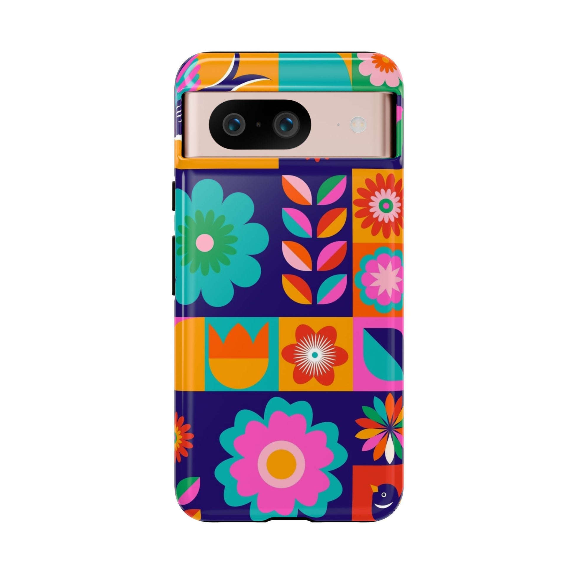 Colorful Floral Phone Case, Tough Cases for Protection, Vibrant Design Cover for Gift, Stylish Cell Phone Accessory, Fun Floral Designs - FORMO