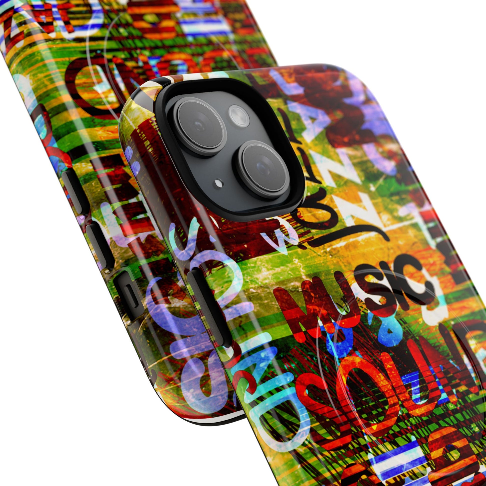 Colorful Music-Themed Phone Case (iPhone & Samsung Compatible) - FORMO