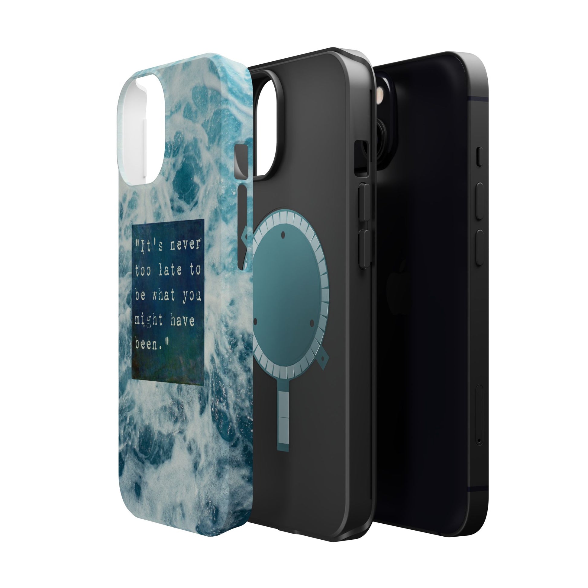 Inspirational Magnetic Phone Cases, Perfect Gift for Students, Motivational Phone Cover, Stylish Tough Case, Ocean Design Case, Fits iPhone - FORMO