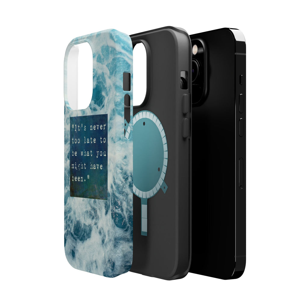 Inspirational Magnetic Phone Cases, Perfect Gift for Students, Motivational Phone Cover, Stylish Tough Case, Ocean Design Case, Fits iPhone - FORMO