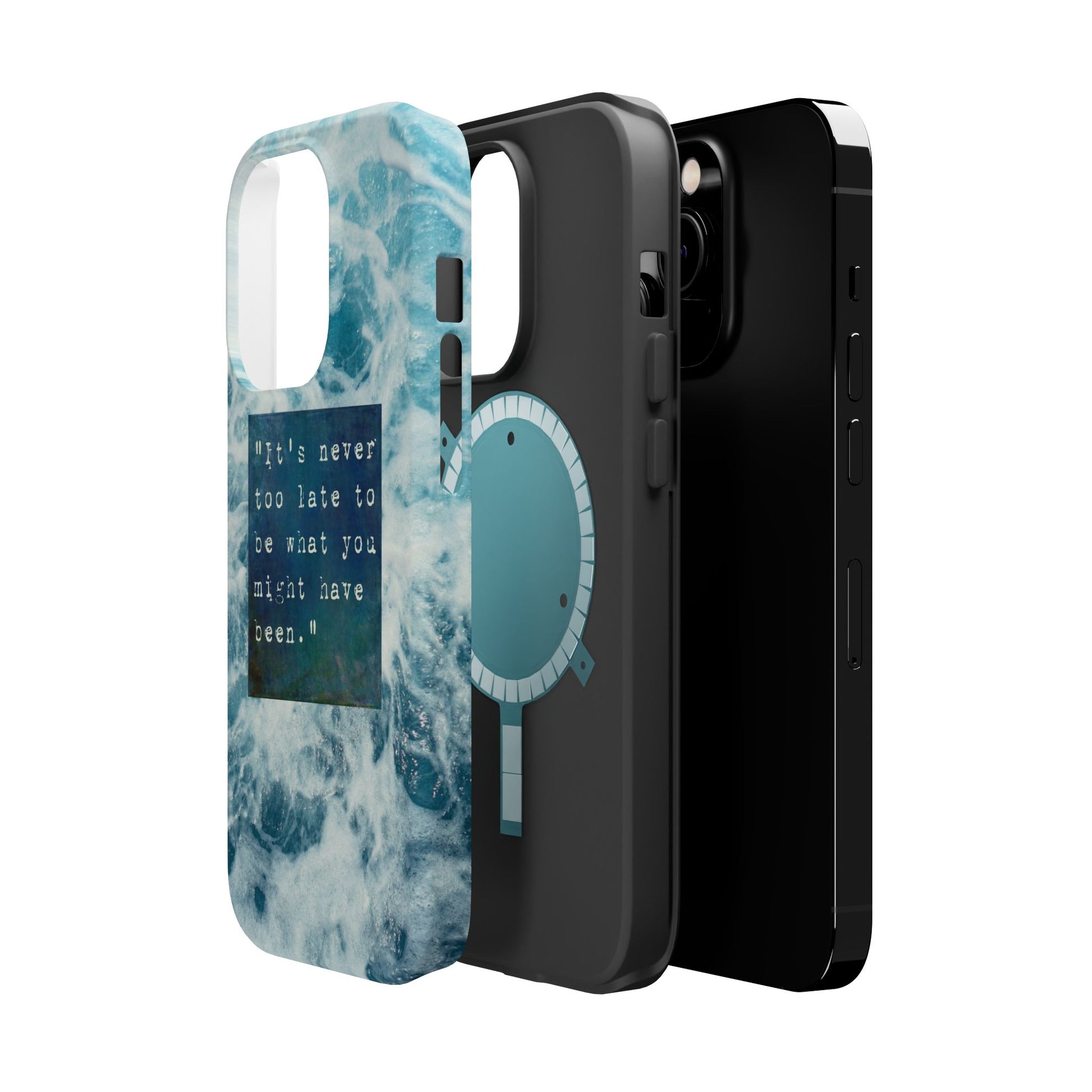 Inspirational Magnetic Phone Cases, Perfect Gift for Students, Motivational Phone Cover, Stylish Tough Case, Ocean Design Case, Fits iPhone - FORMO