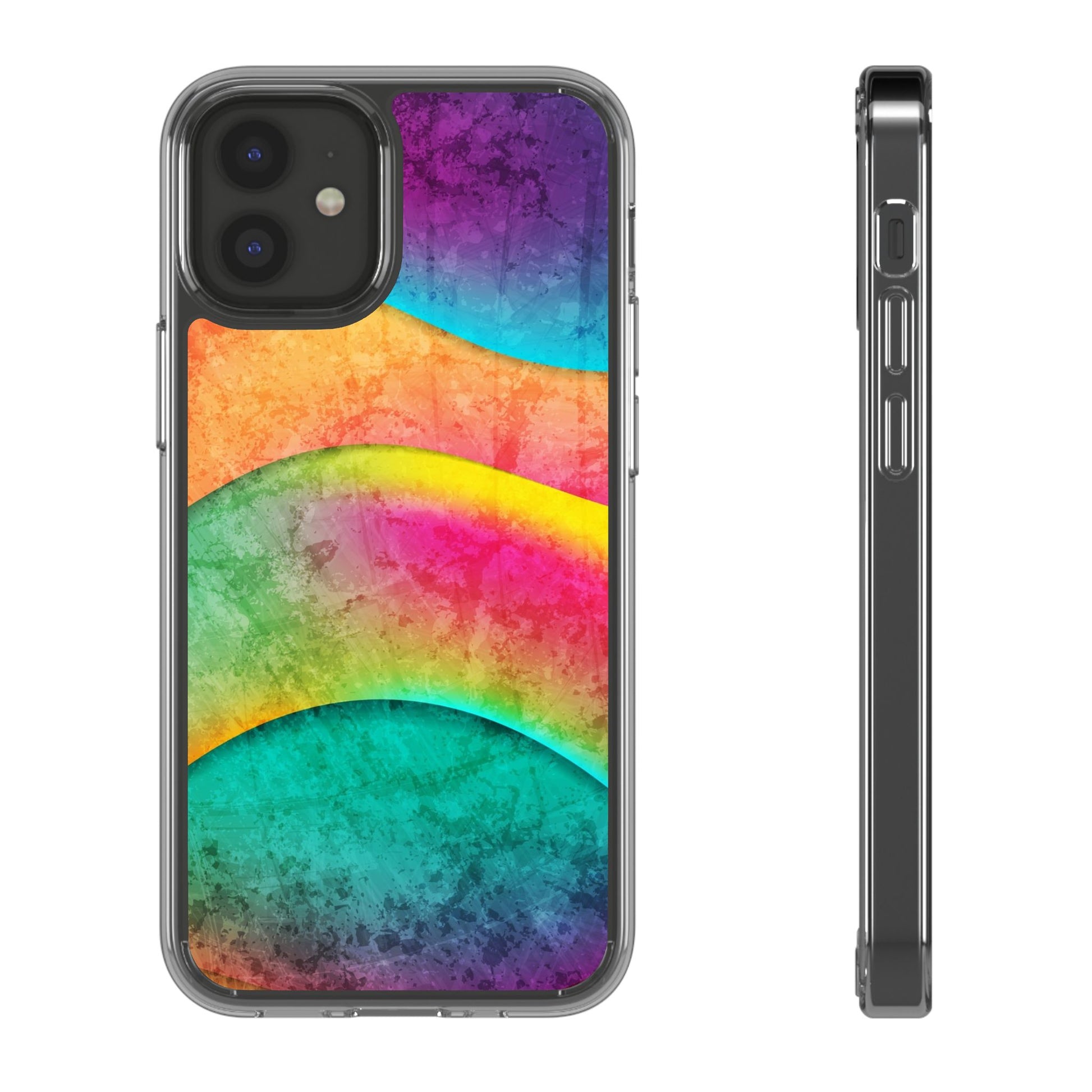 Rainbow Pattern Clear Phone Case (iPhone & Samsung Compatible) - FORMO
