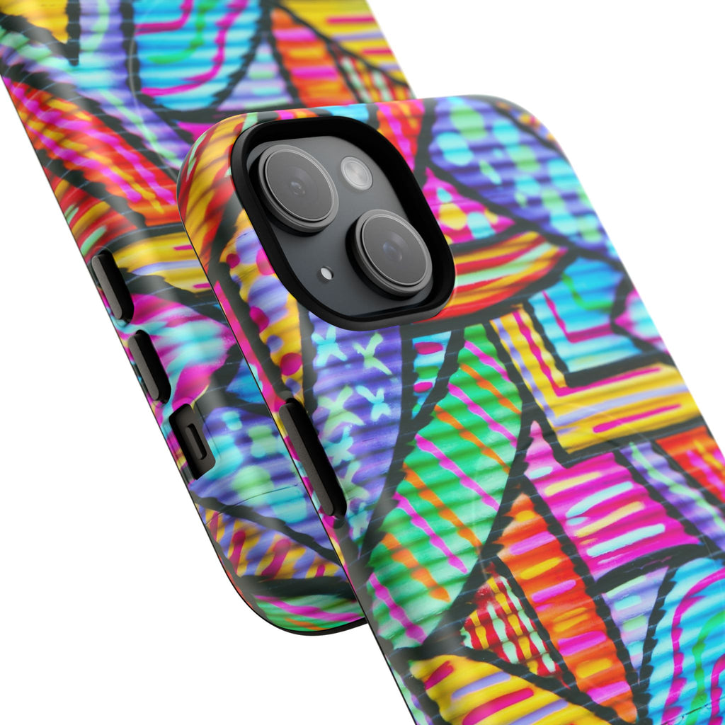 Vibrant Tough Magnetic Phone Case, Colorful Phone Cover, Artistic Mobile Protection, Unique Gift for Tech Lovers, Phone Accessories - FORMO