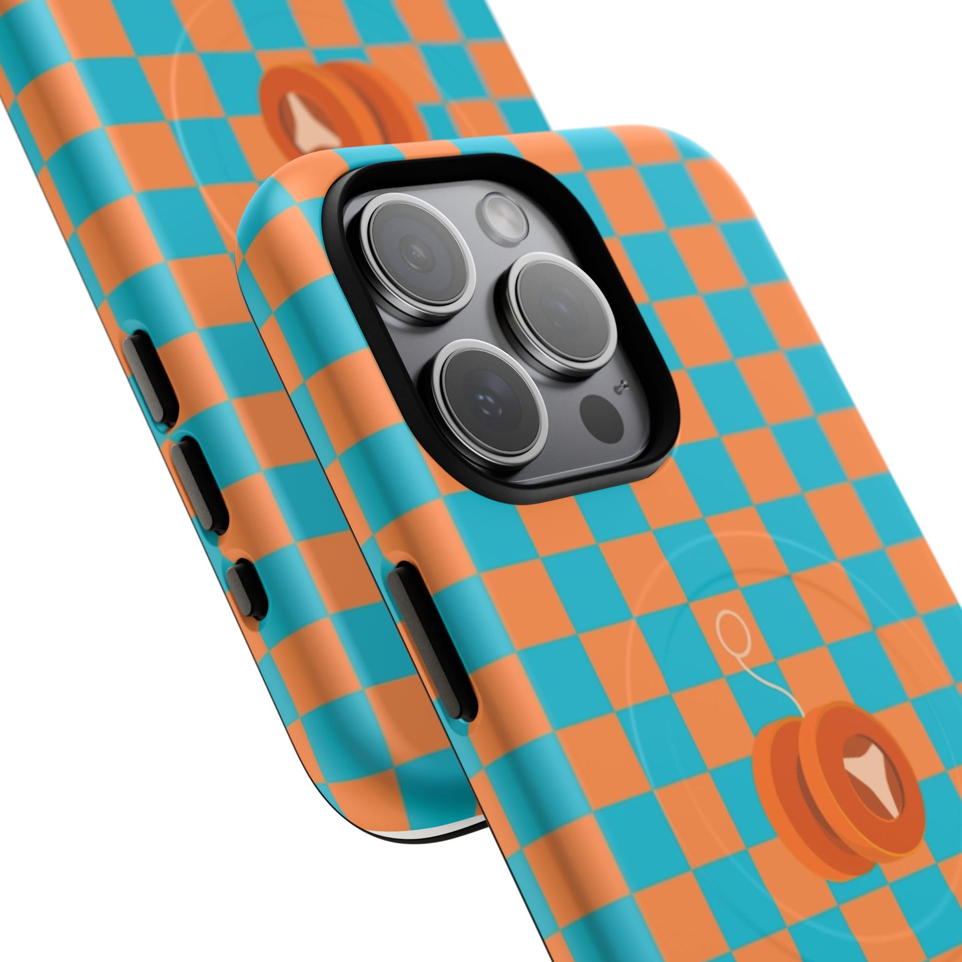 Vibrant Tough Magnetic Phone Case for Protection, Checkerboard Design for Tech Lovers, Gift for Birthdays, Holidays, or Daily Use