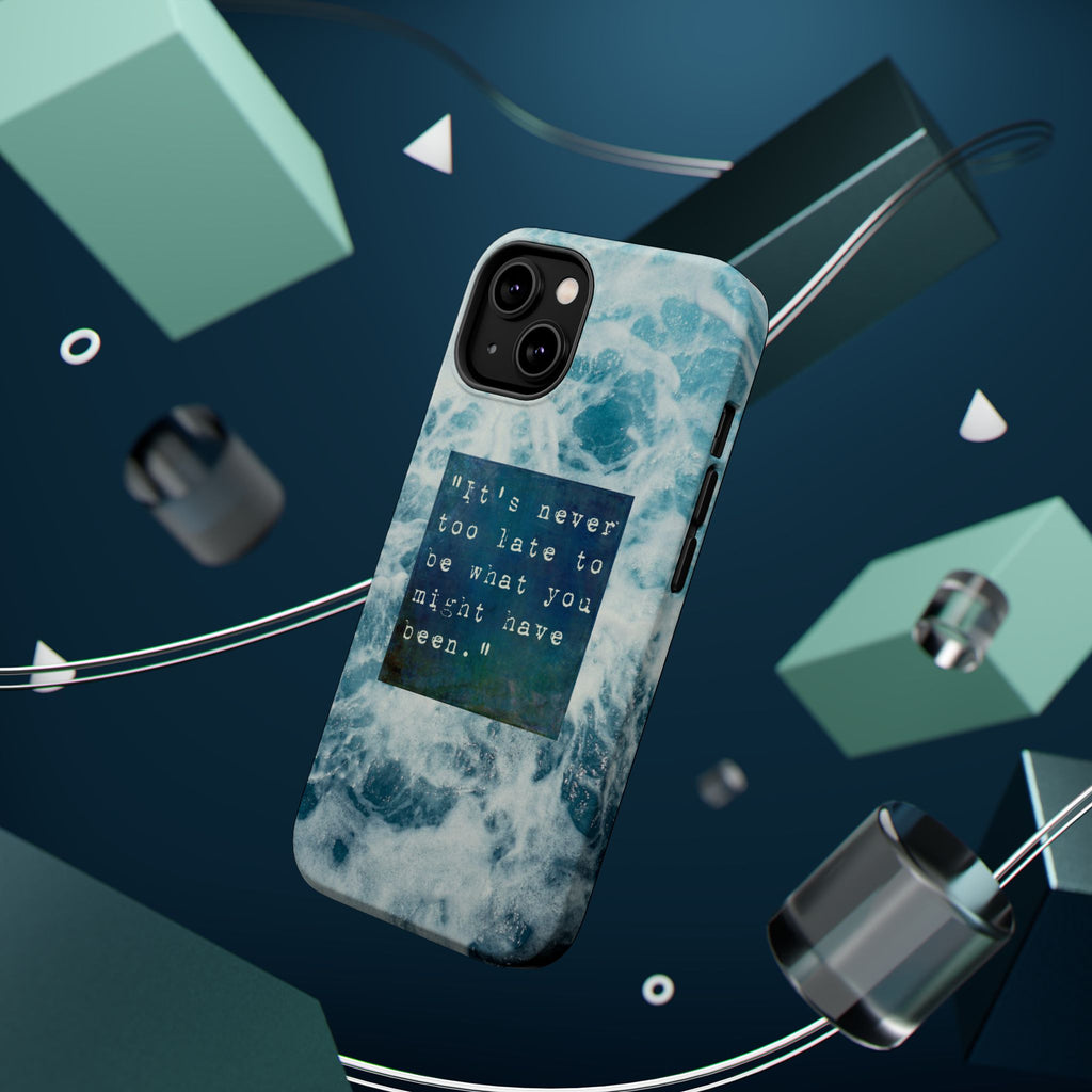 Inspirational Magnetic Phone Cases, Perfect Gift for Students, Motivational Phone Cover, Stylish Tough Case, Ocean Design Case, Fits iPhone - FORMO