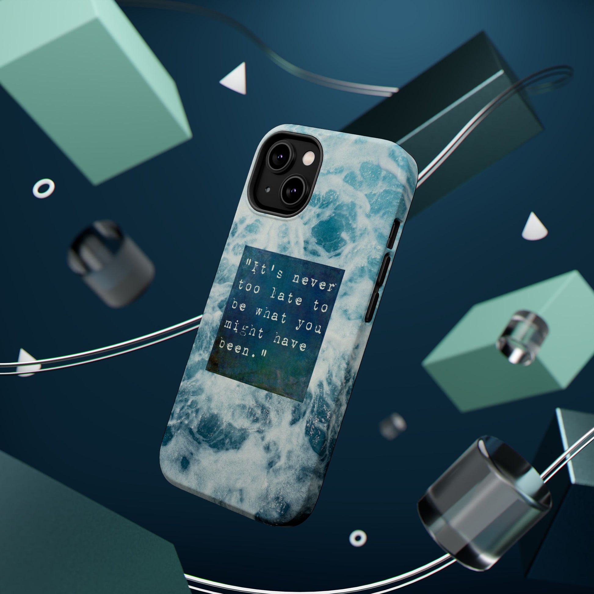 Inspirational Magnetic Phone Cases, Perfect Gift for Students, Motivational Phone Cover, Stylish Tough Case, Ocean Design Case, Fits iPhone - FORMO