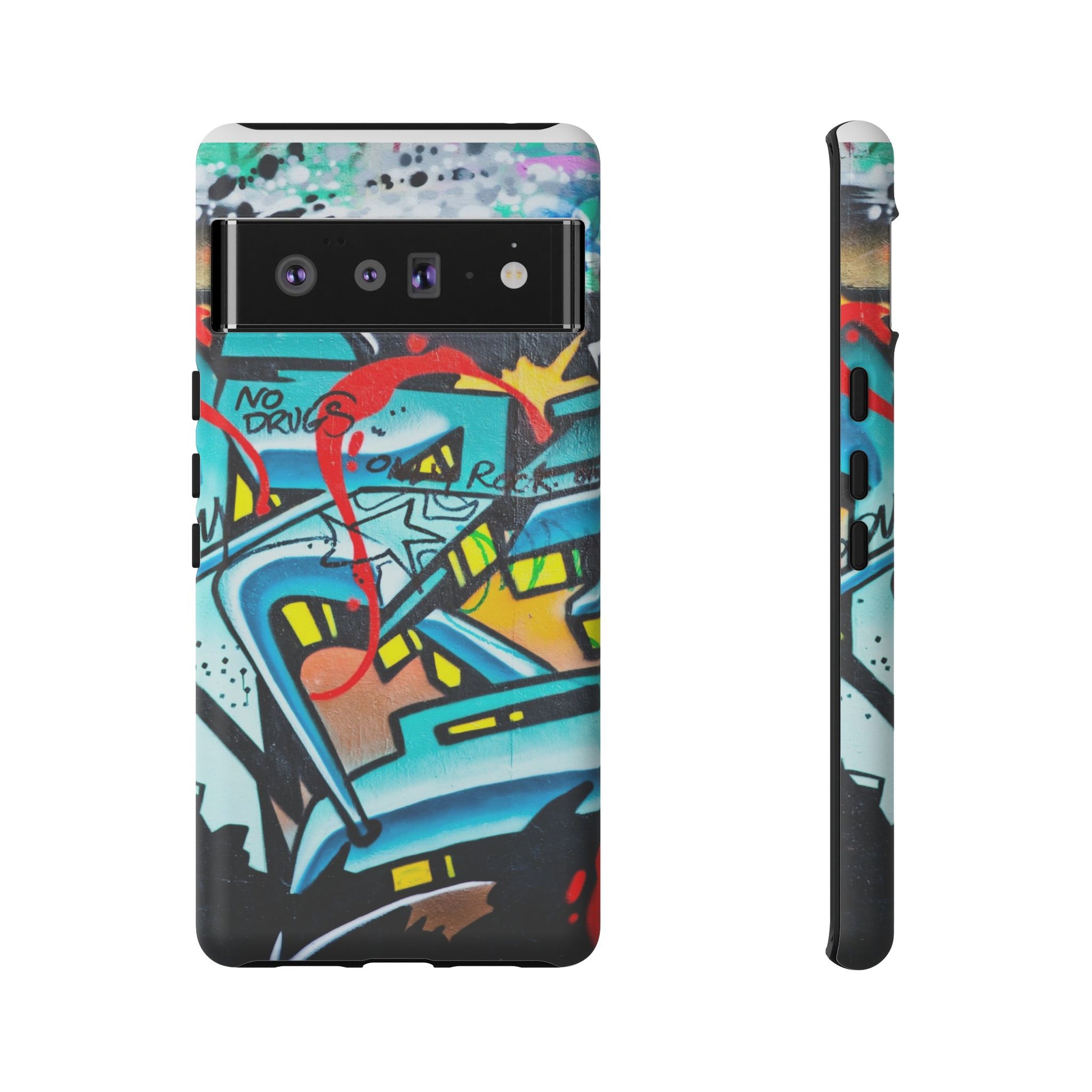Edgy Phone Case with Graffiti Design, Tough Phone Case for Artists, Urban Style Phone Accessory, Graffiti Art Case, Unique Gift for Teens - FORMO