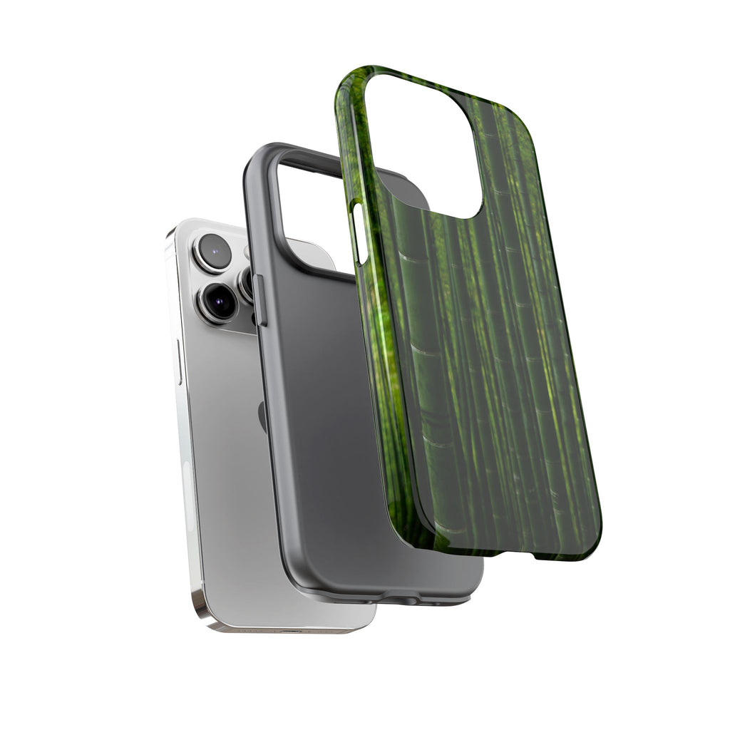 Bamboo Phone Case - Tough Cases, Nature Lover Gift, Eco-Friendly Phone Accessory, Greenery Design, Unique Smartphone Cover - FORMO