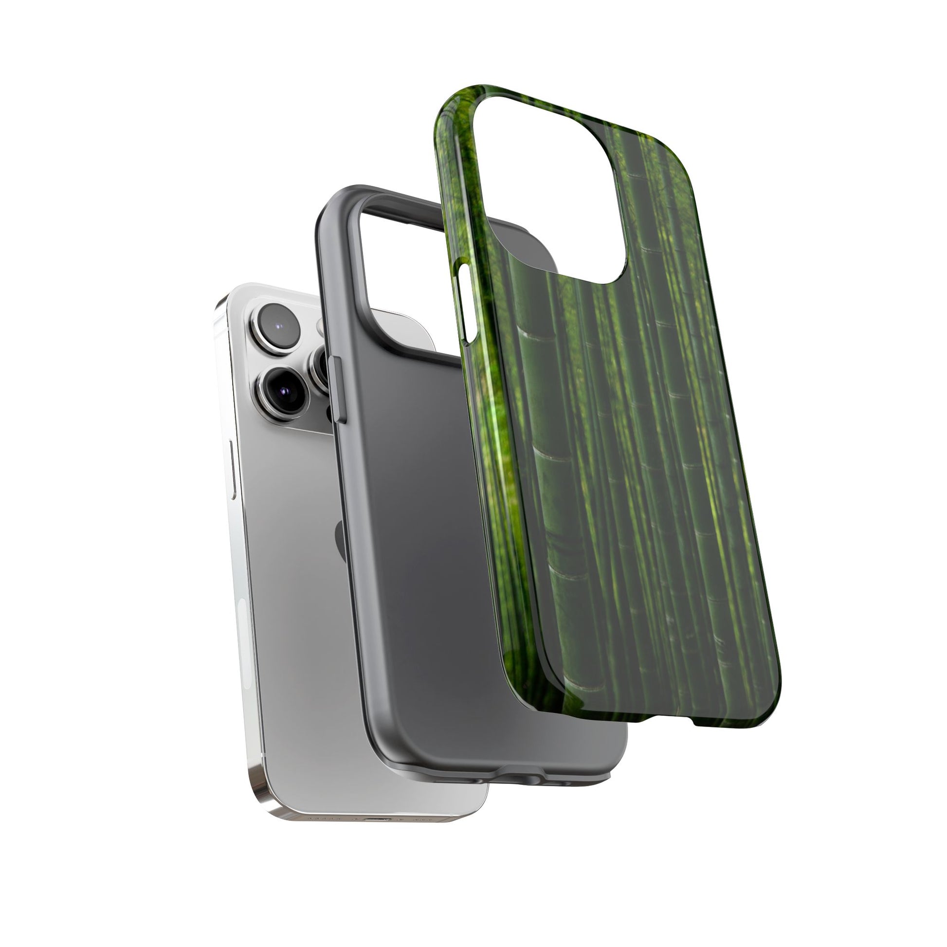 Bamboo Phone Case - Tough Cases, Nature Lover Gift, Eco-Friendly Phone Accessory, Greenery Design, Unique Smartphone Cover - FORMO