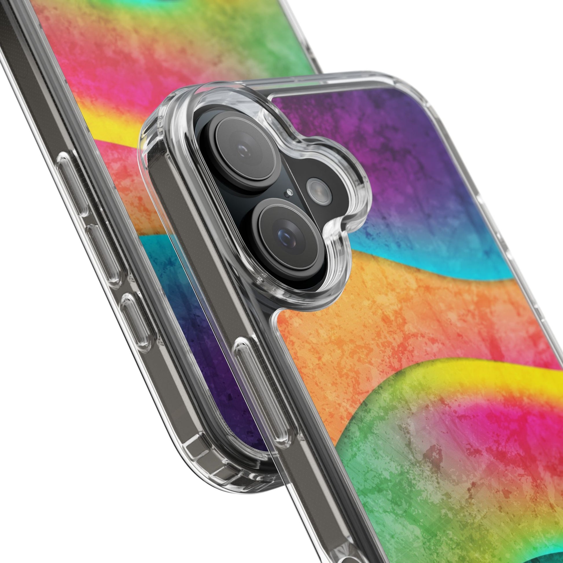 Rainbow Pattern Clear Phone Case (iPhone & Samsung Compatible) - FORMO