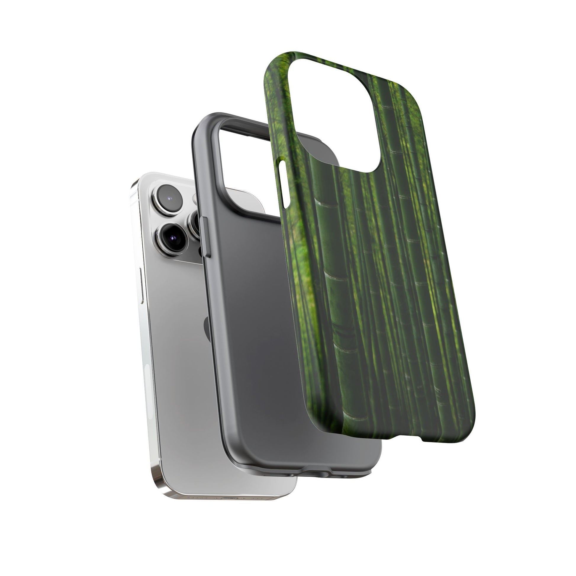 Bamboo Phone Case - Tough Cases, Nature Lover Gift, Eco-Friendly Phone Accessory, Greenery Design, Unique Smartphone Cover - FORMO