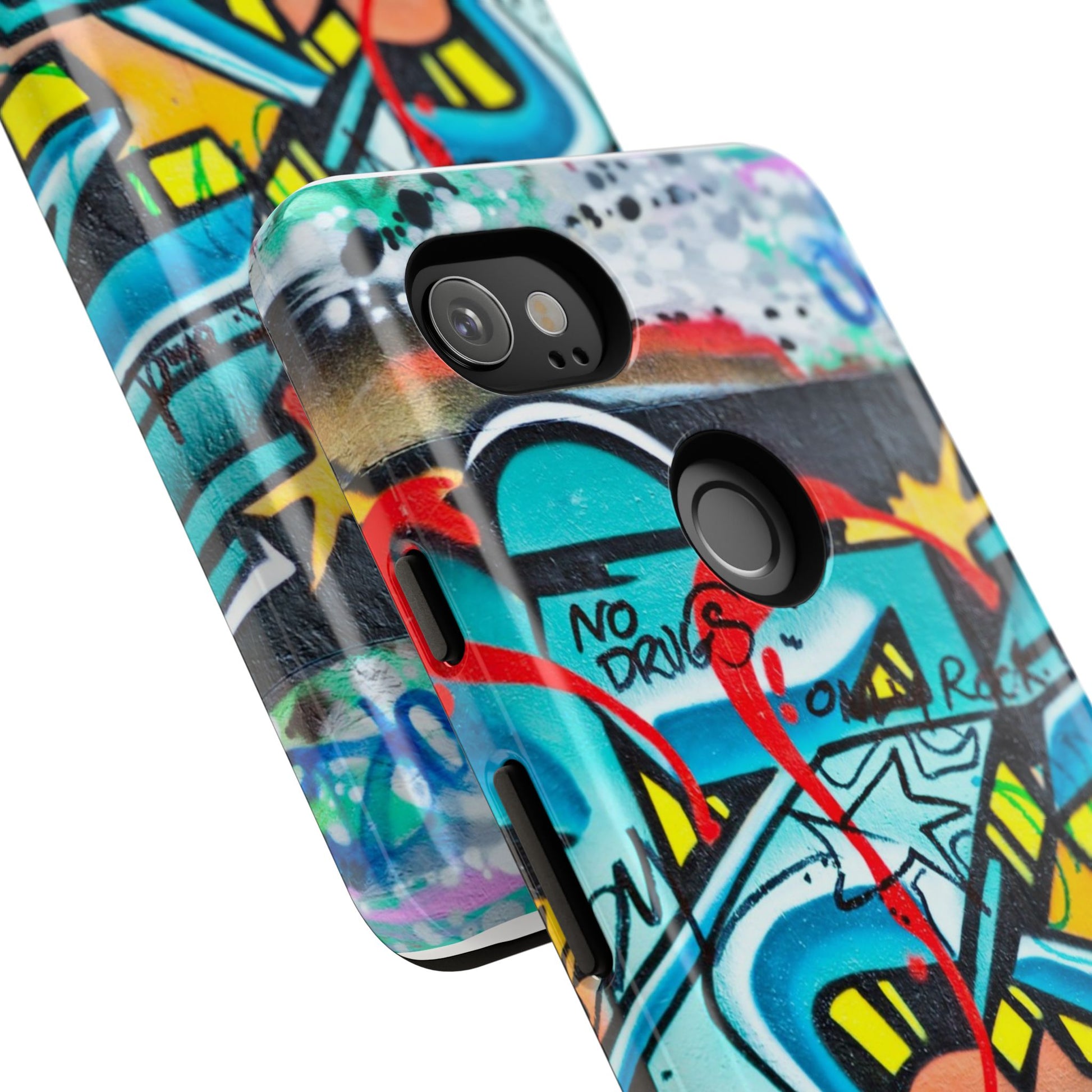 Edgy Phone Case with Graffiti Design, Tough Phone Case for Artists, Urban Style Phone Accessory, Graffiti Art Case, Unique Gift for Teens - FORMO