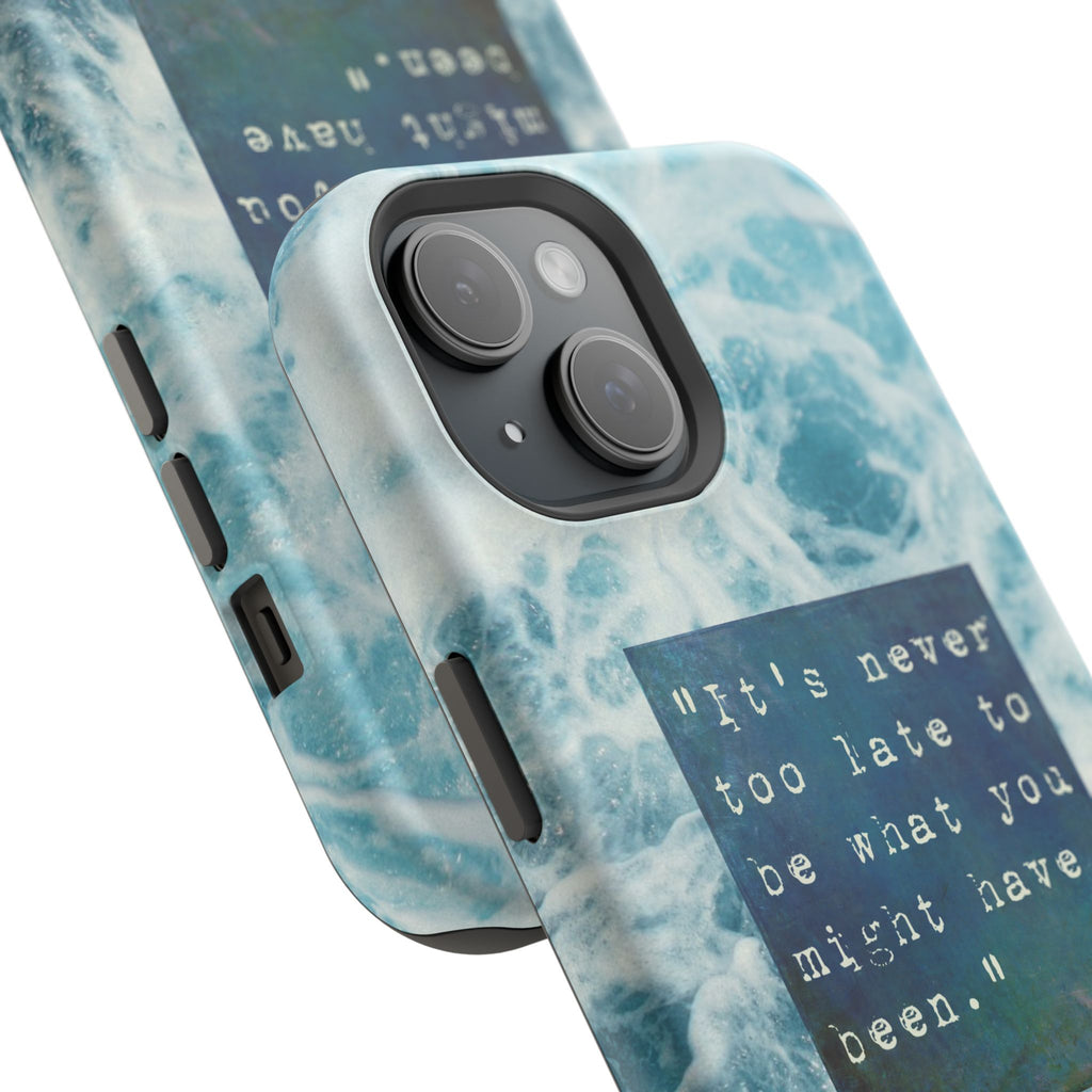 Inspirational Magnetic Phone Cases, Perfect Gift for Students, Motivational Phone Cover, Stylish Tough Case, Ocean Design Case, Fits iPhone - FORMO