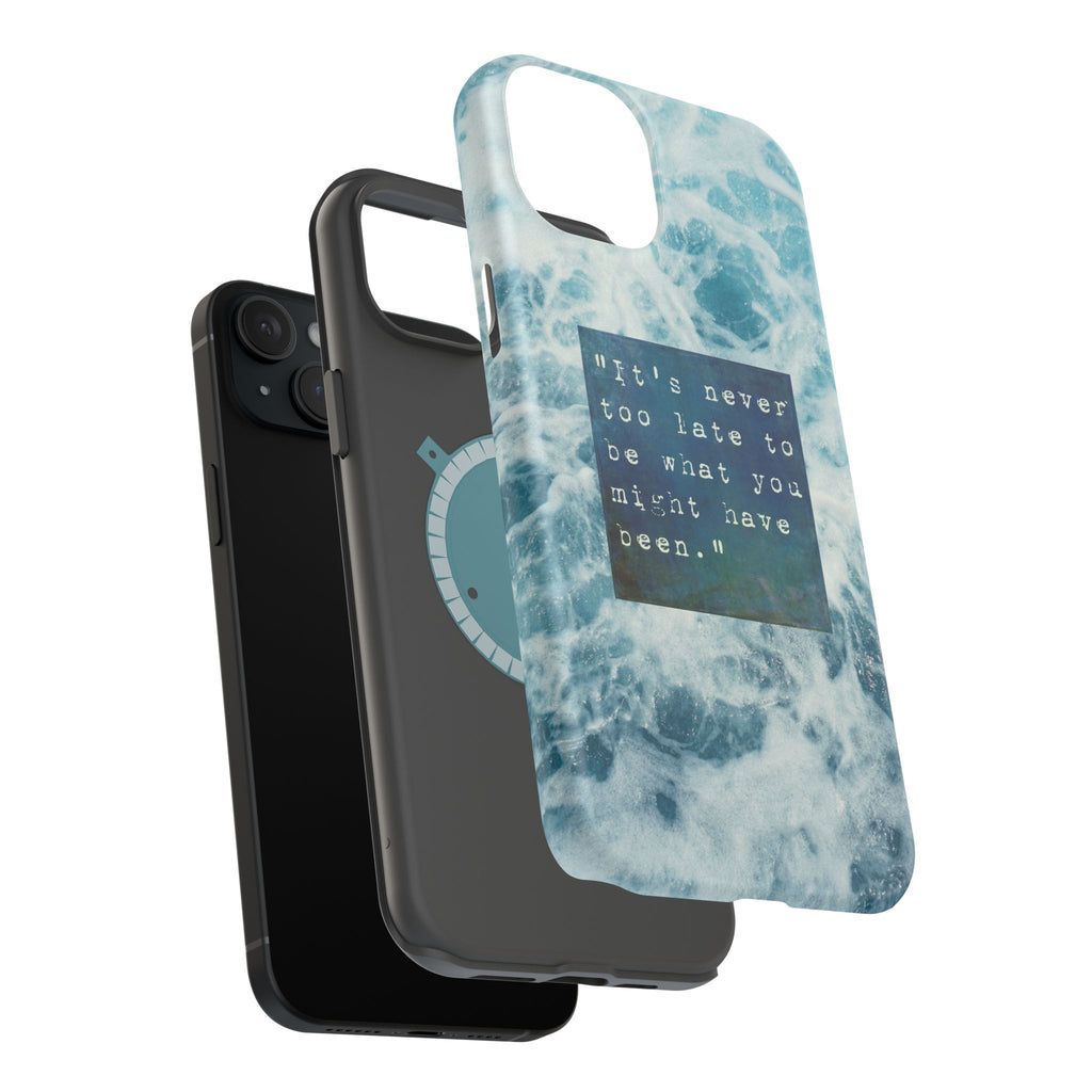 Inspirational Magnetic Phone Cases, Perfect Gift for Students, Motivational Phone Cover, Stylish Tough Case, Ocean Design Case, Fits iPhone - FORMO