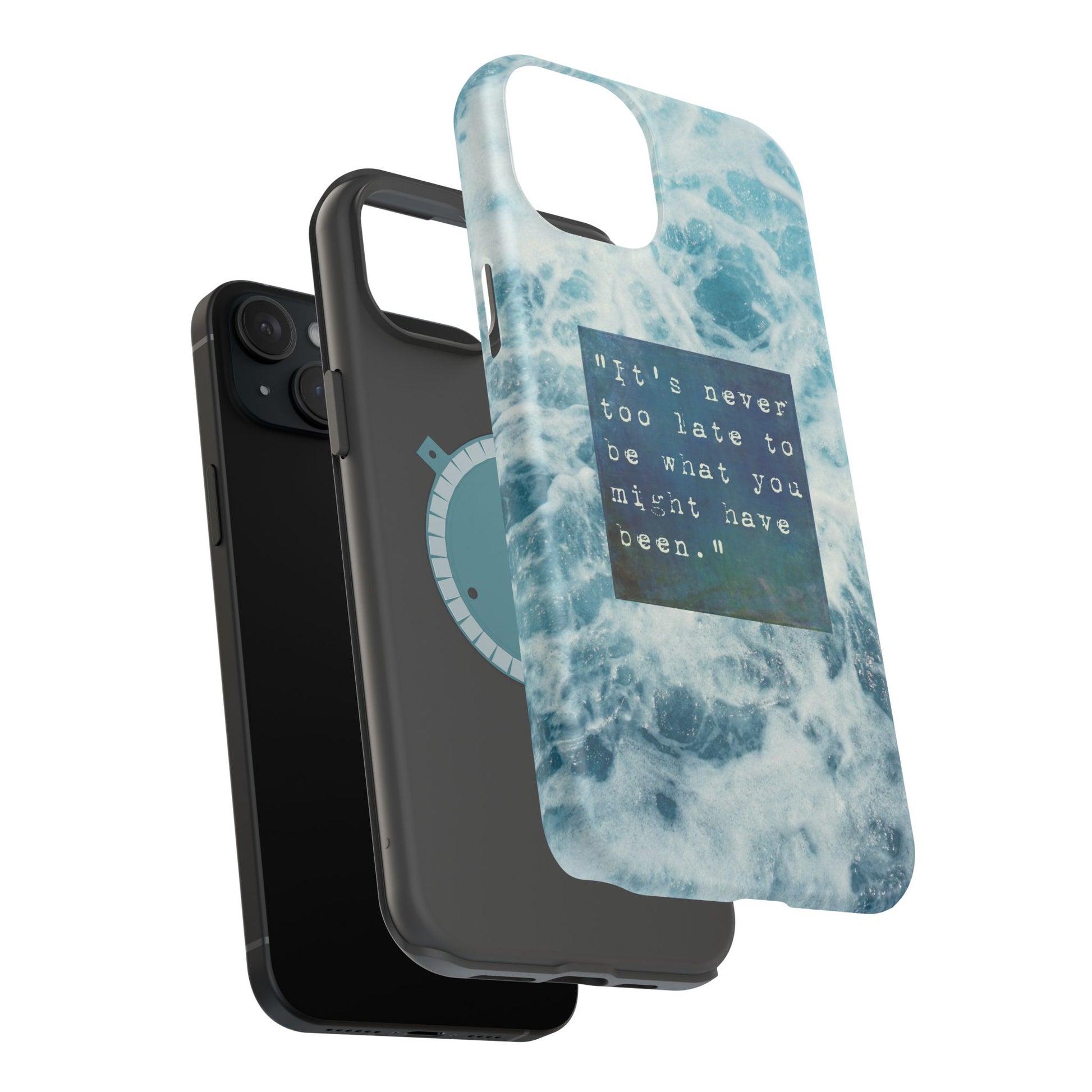 Inspirational Magnetic Phone Cases, Perfect Gift for Students, Motivational Phone Cover, Stylish Tough Case, Ocean Design Case, Fits iPhone - FORMO