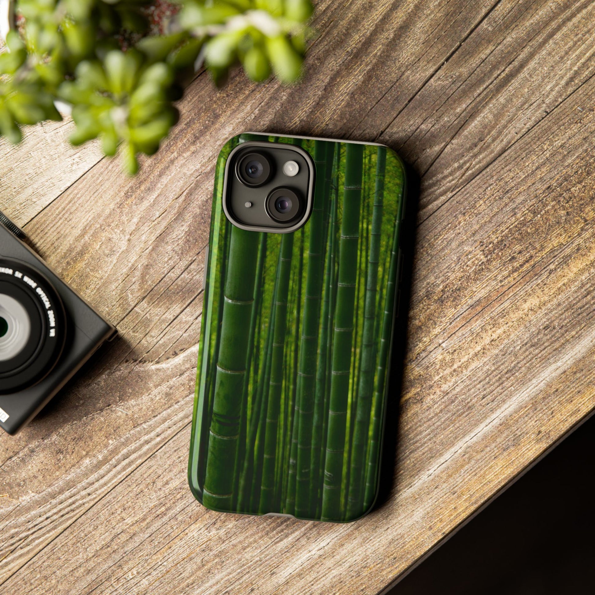 Bamboo Phone Case - Tough Cases, Nature Lover Gift, Eco-Friendly Phone Accessory, Greenery Design, Unique Smartphone Cover - FORMO