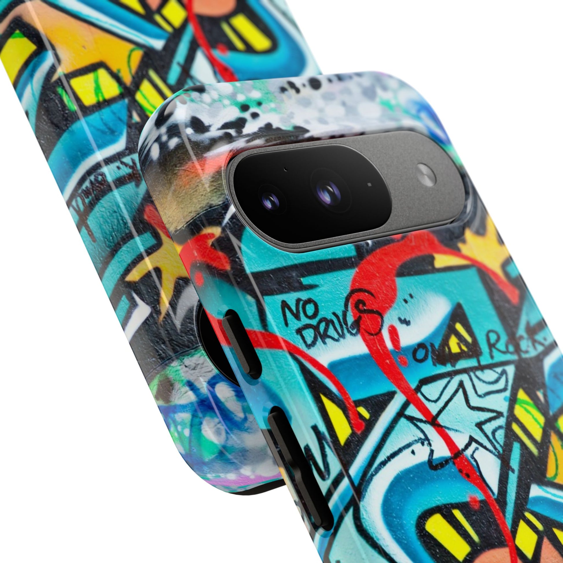 Edgy Phone Case with Graffiti Design, Tough Phone Case for Artists, Urban Style Phone Accessory, Graffiti Art Case, Unique Gift for Teens - FORMO