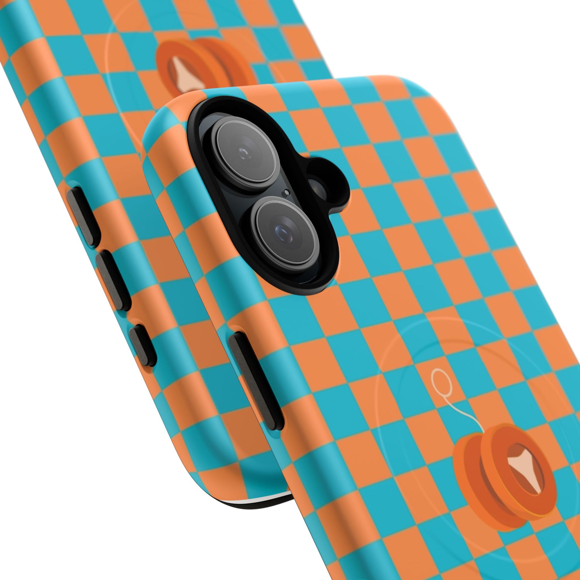 Vibrant Tough Magnetic Phone Case for Protection, Checkerboard Design for Tech Lovers, Gift for Birthdays, Holidays, or Daily Use