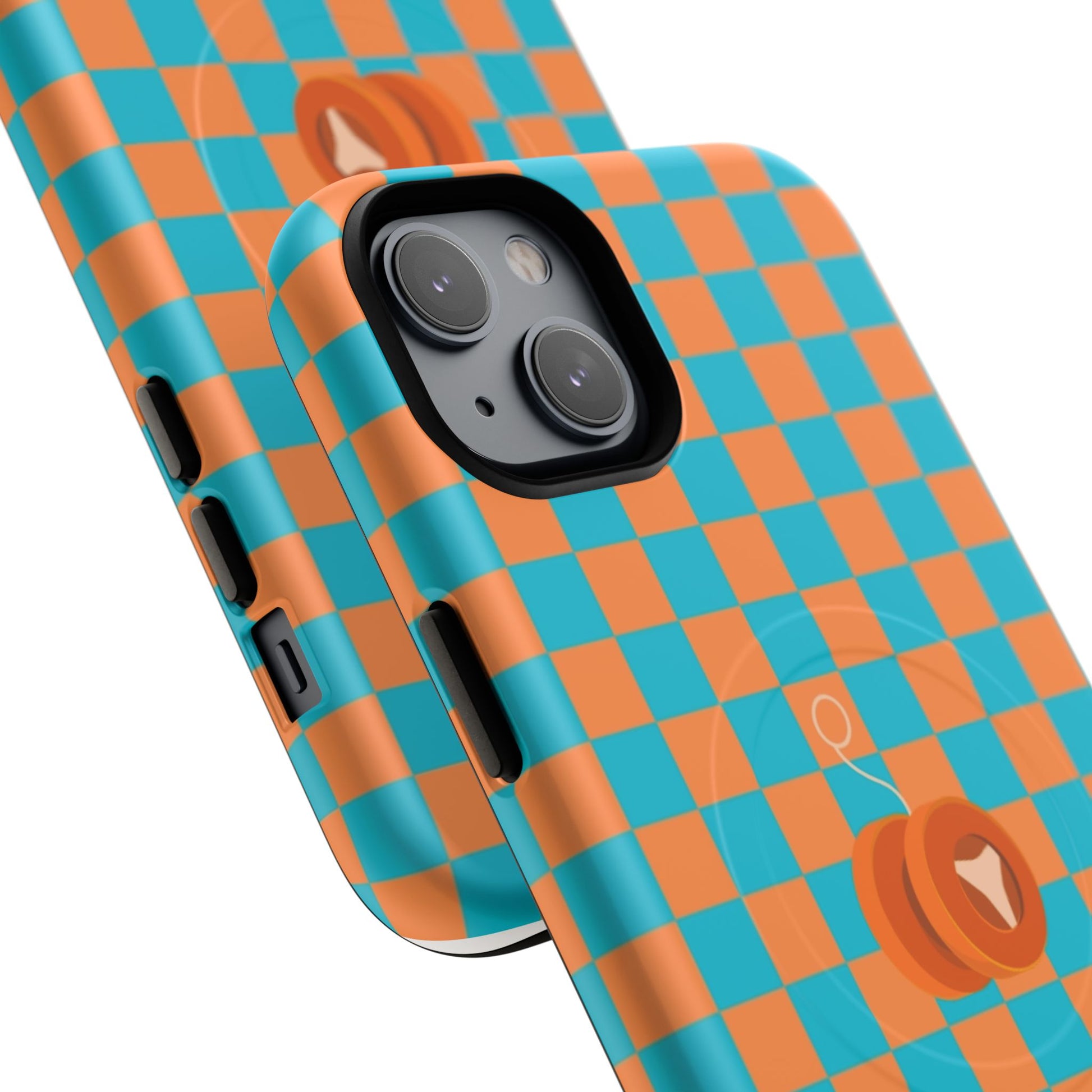 Vibrant Tough Magnetic Phone Case for Protection, Checkerboard Design for Tech Lovers, Gift for Birthdays, Holidays, or Daily Use