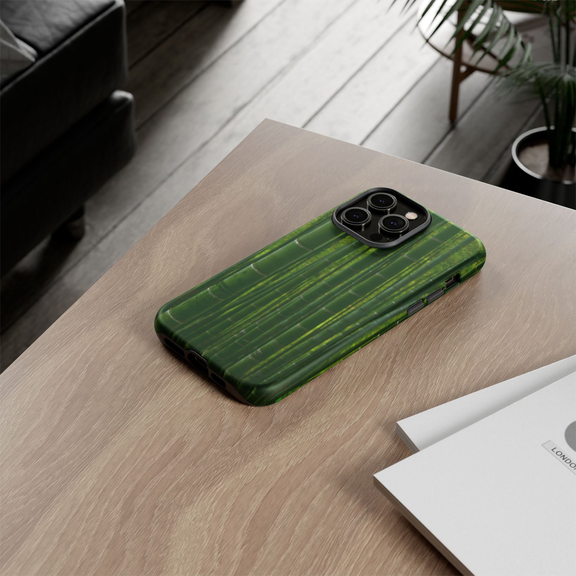 Bamboo Phone Case - Tough Cases, Nature Lover Gift, Eco-Friendly Phone Accessory, Greenery Design, Unique Smartphone Cover - FORMO