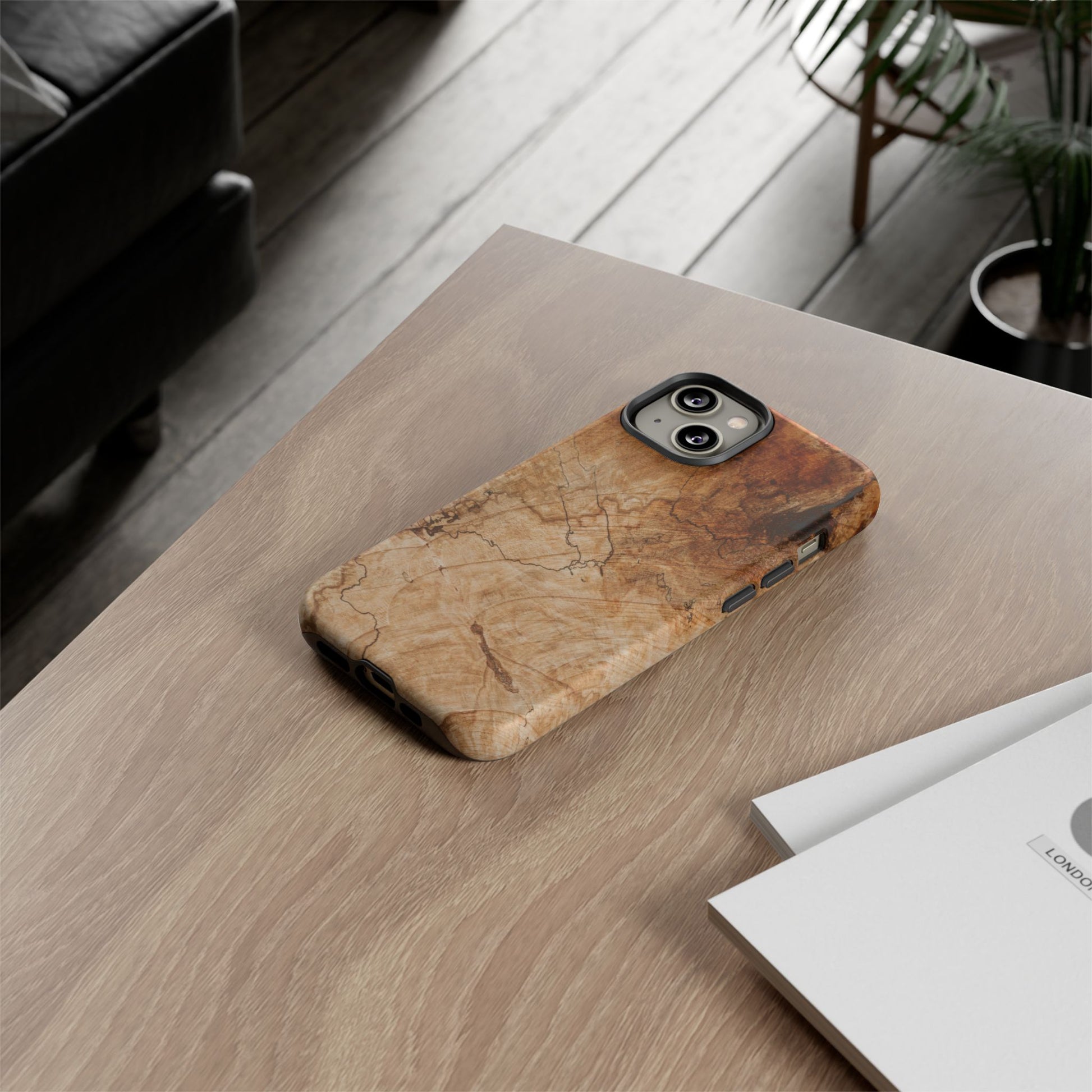 Woodland-Inspired Phone Case | Tough Cases, Natural Wood Grain Cover, Rustic Tech Accessory, Nature Lover Gift, Eco-Friendly - FORMO