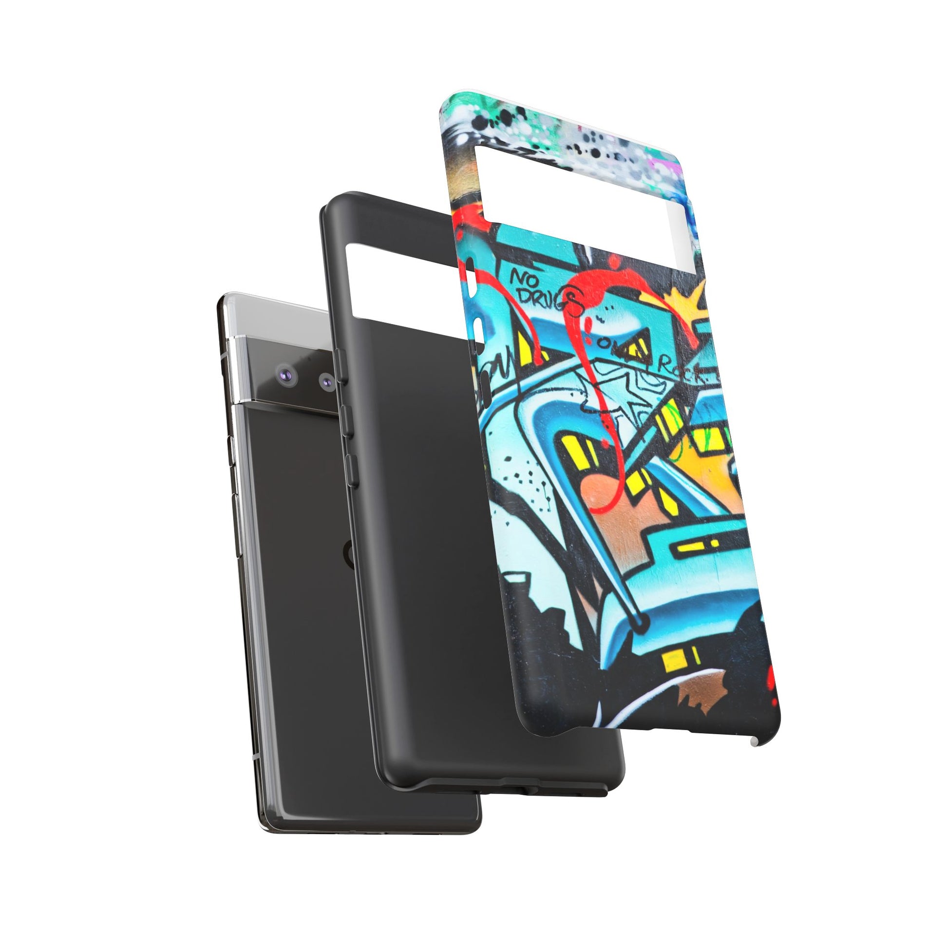 Edgy Phone Case with Graffiti Design, Tough Phone Case for Artists, Urban Style Phone Accessory, Graffiti Art Case, Unique Gift for Teens - FORMO
