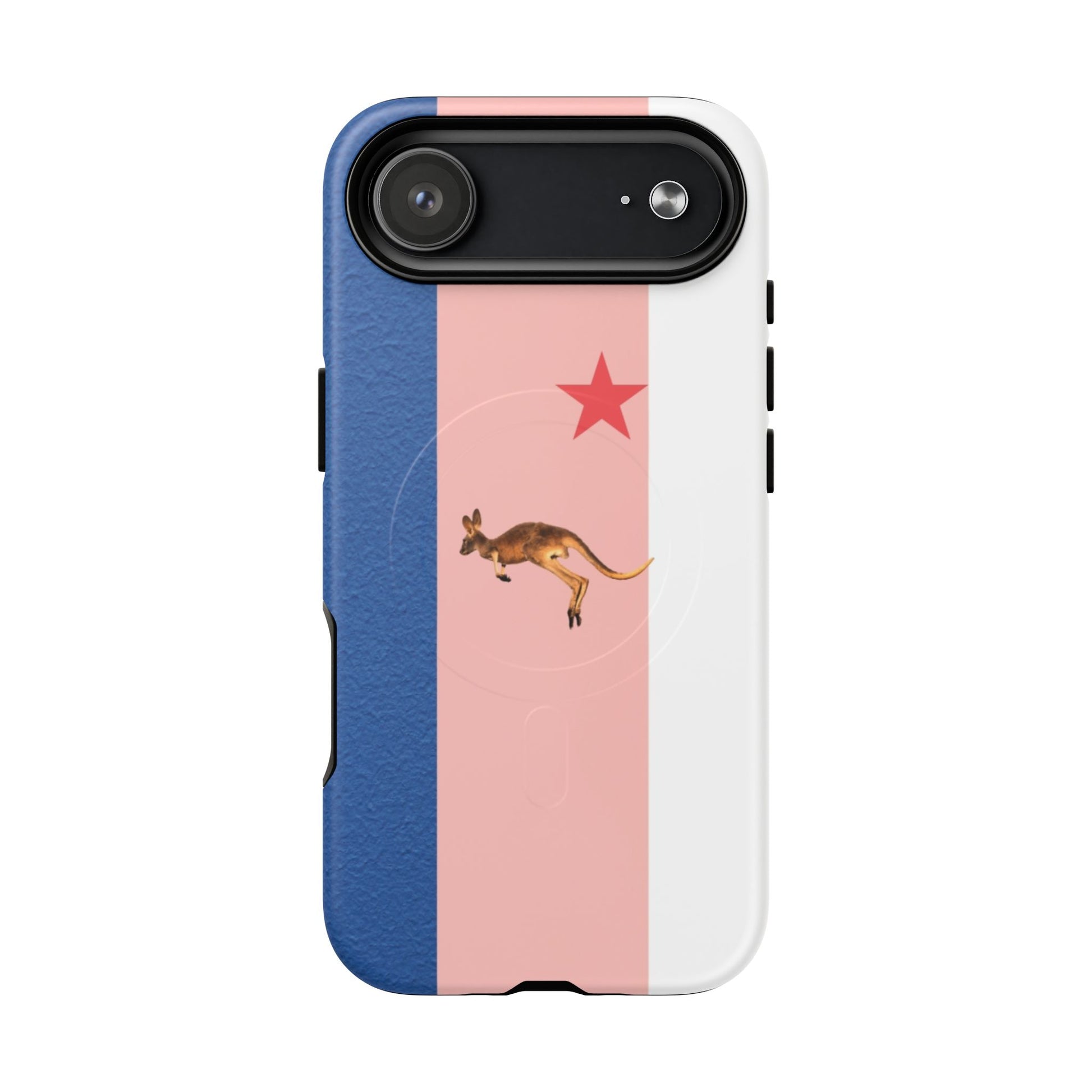 Kangaroo Flag Magnetic Phone Case, Tough Phone Cover, Australian Pride Accessory, Travel Gift, Fun Statement Case