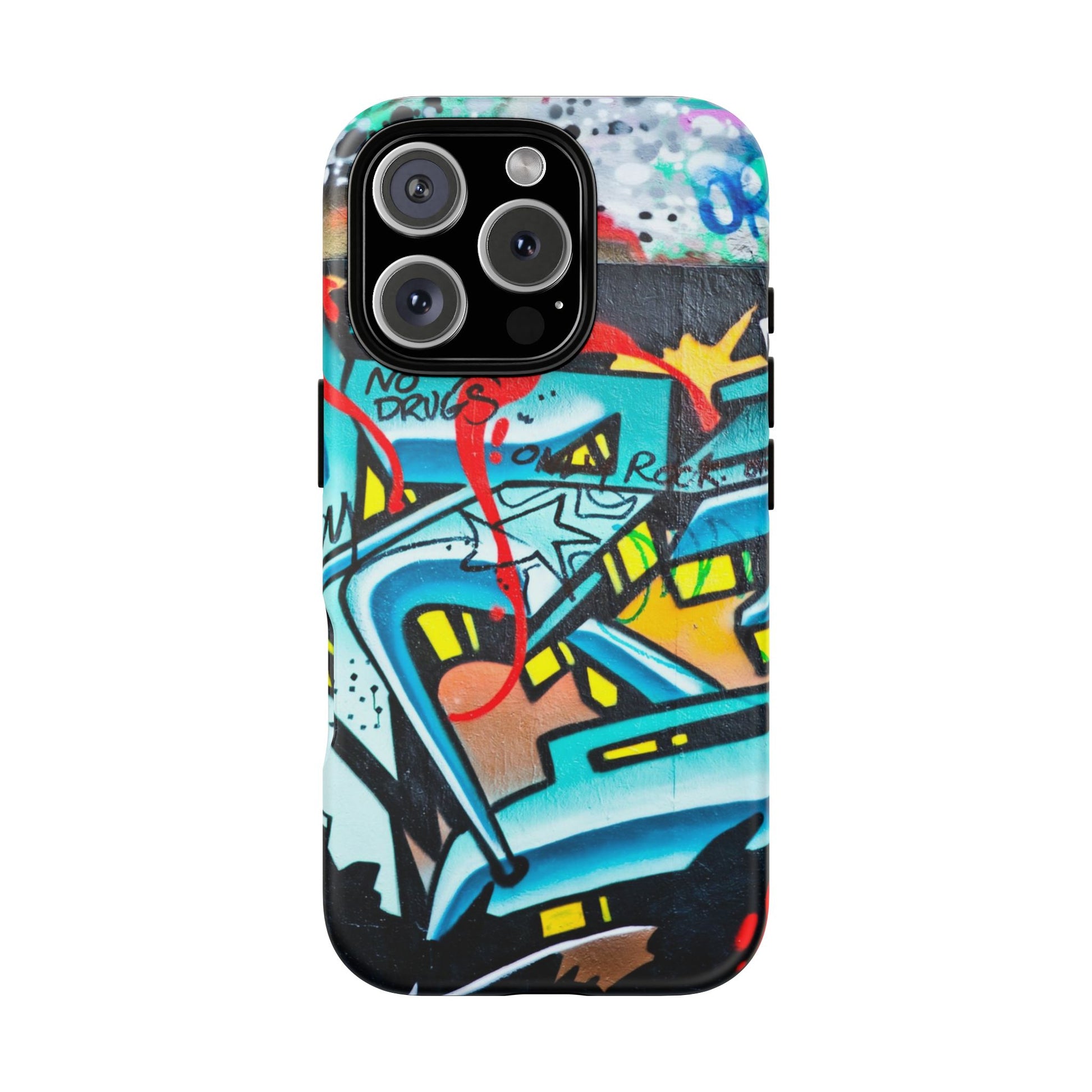 Edgy Phone Case with Graffiti Design, Tough Phone Case for Artists, Urban Style Phone Accessory, Graffiti Art Case, Unique Gift for Teens - FORMO