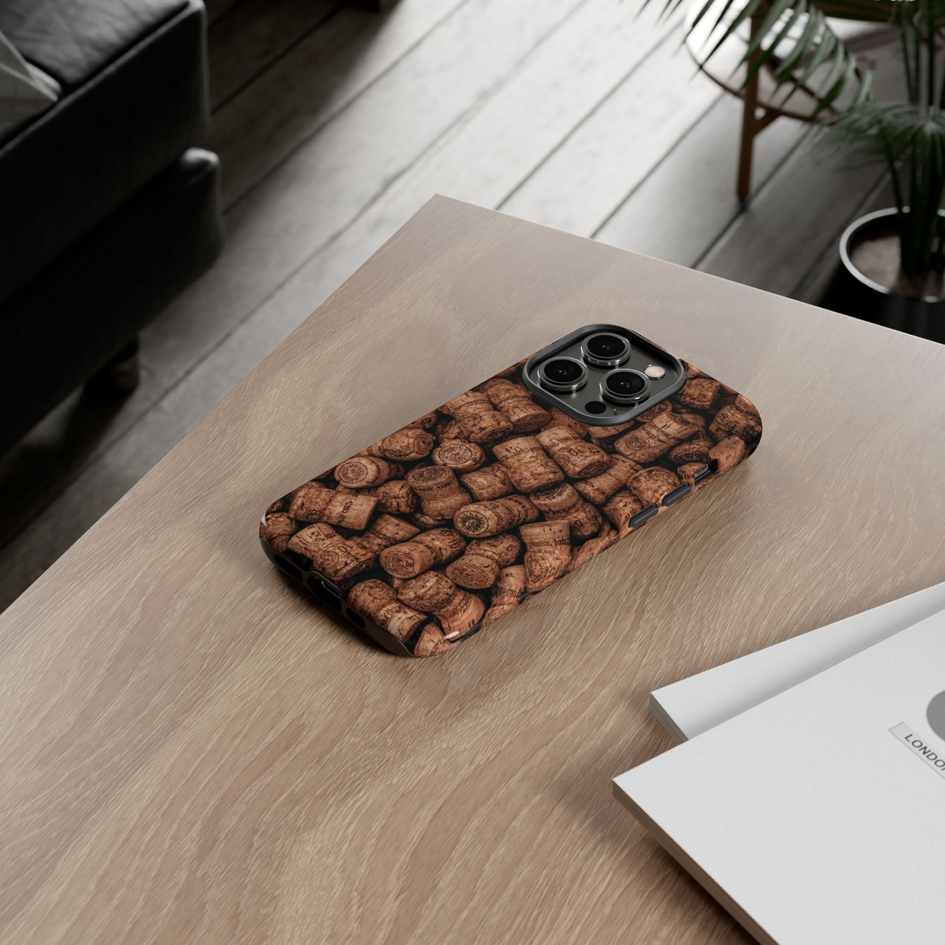 Cork Pattern Phone Case - Eco-Friendly, Vintage Style, Rustic Gifts for Wine Lovers, Housewarming, Birthday, Unique Gift - FORMO