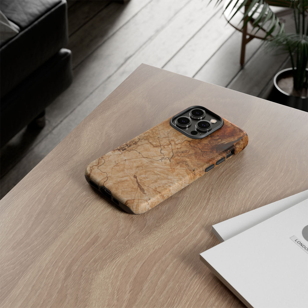Woodland-Inspired Phone Case | Tough Cases, Natural Wood Grain Cover, Rustic Tech Accessory, Nature Lover Gift, Eco-Friendly - FORMO