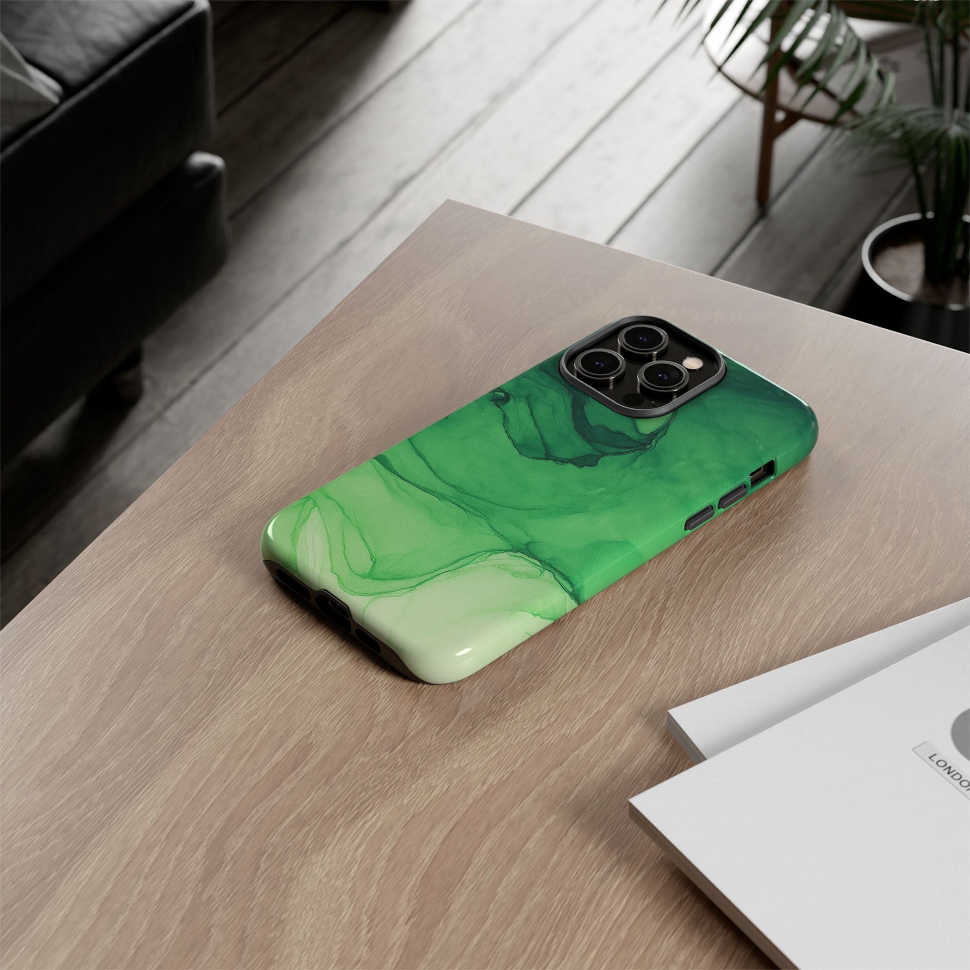 Stylish Phone Case for Nature Lovers, Tough Cases, Green Marble Design, Organic Aesthetic, Unique Gift, Eco-friendly Accessories