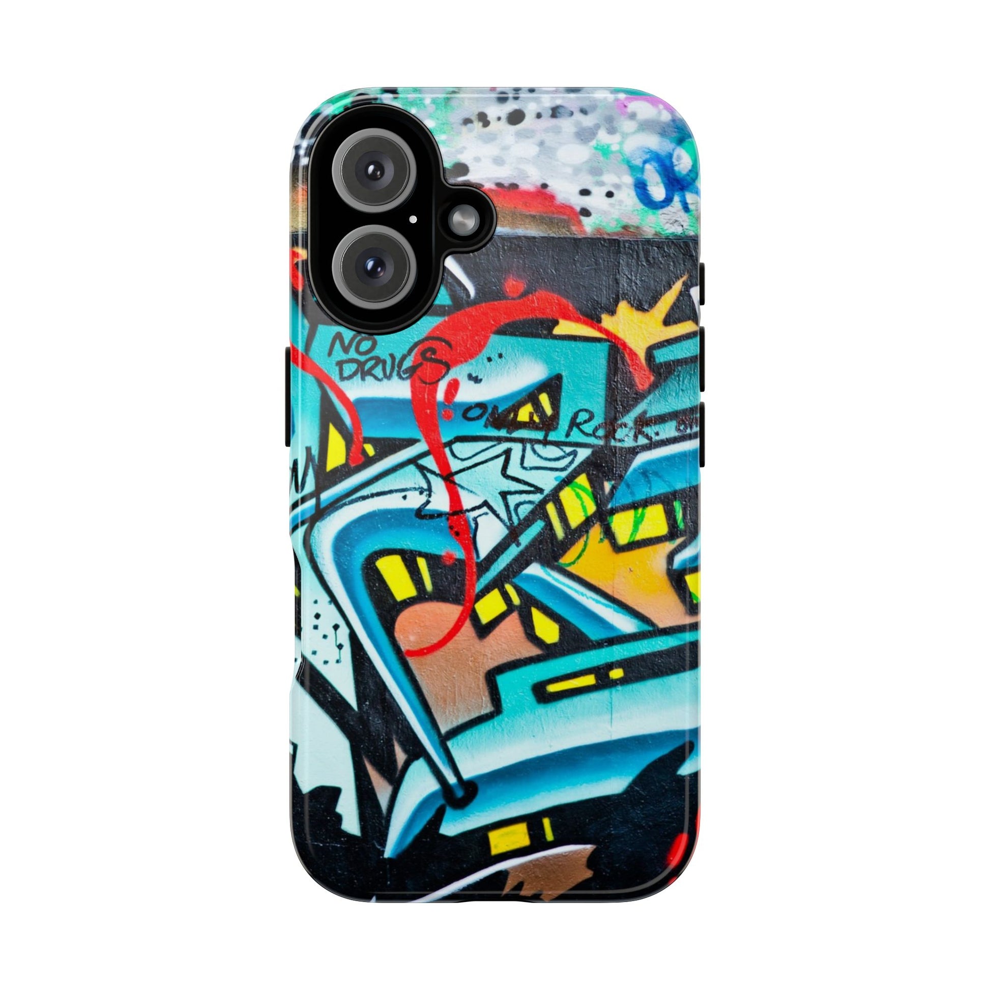 Edgy Phone Case with Graffiti Design, Tough Phone Case for Artists, Urban Style Phone Accessory, Graffiti Art Case, Unique Gift for Teens - FORMO