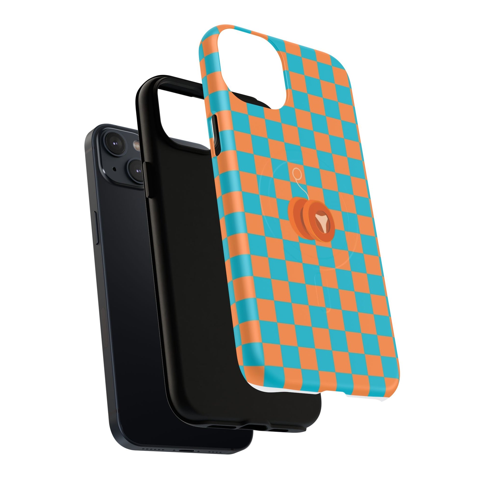 Vibrant Tough Magnetic Phone Case for Protection, Checkerboard Design for Tech Lovers, Gift for Birthdays, Holidays, or Daily Use