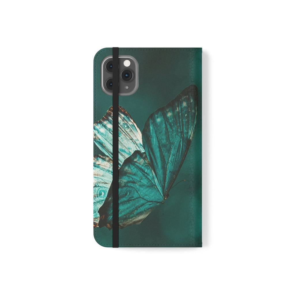 Butterfly Flip Case - Elegant Phone Wallet Cover, Nature Lovers, Gift for Her, Sustainable Fashion, Personalized Mobile Accessory - FORMO