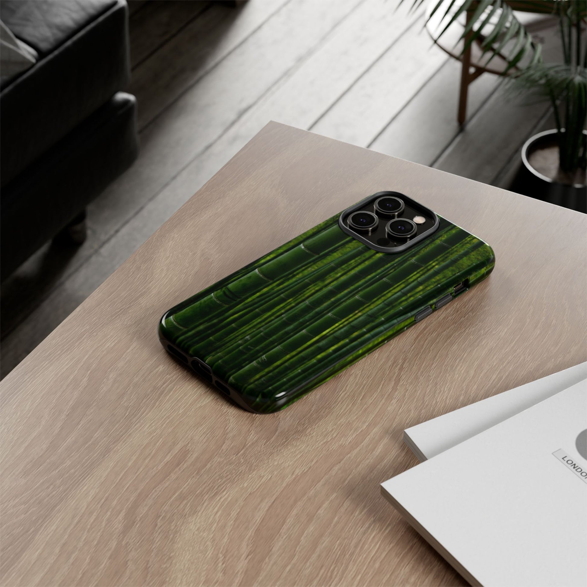 Bamboo Phone Case - Tough Cases, Nature Lover Gift, Eco-Friendly Phone Accessory, Greenery Design, Unique Smartphone Cover - FORMO
