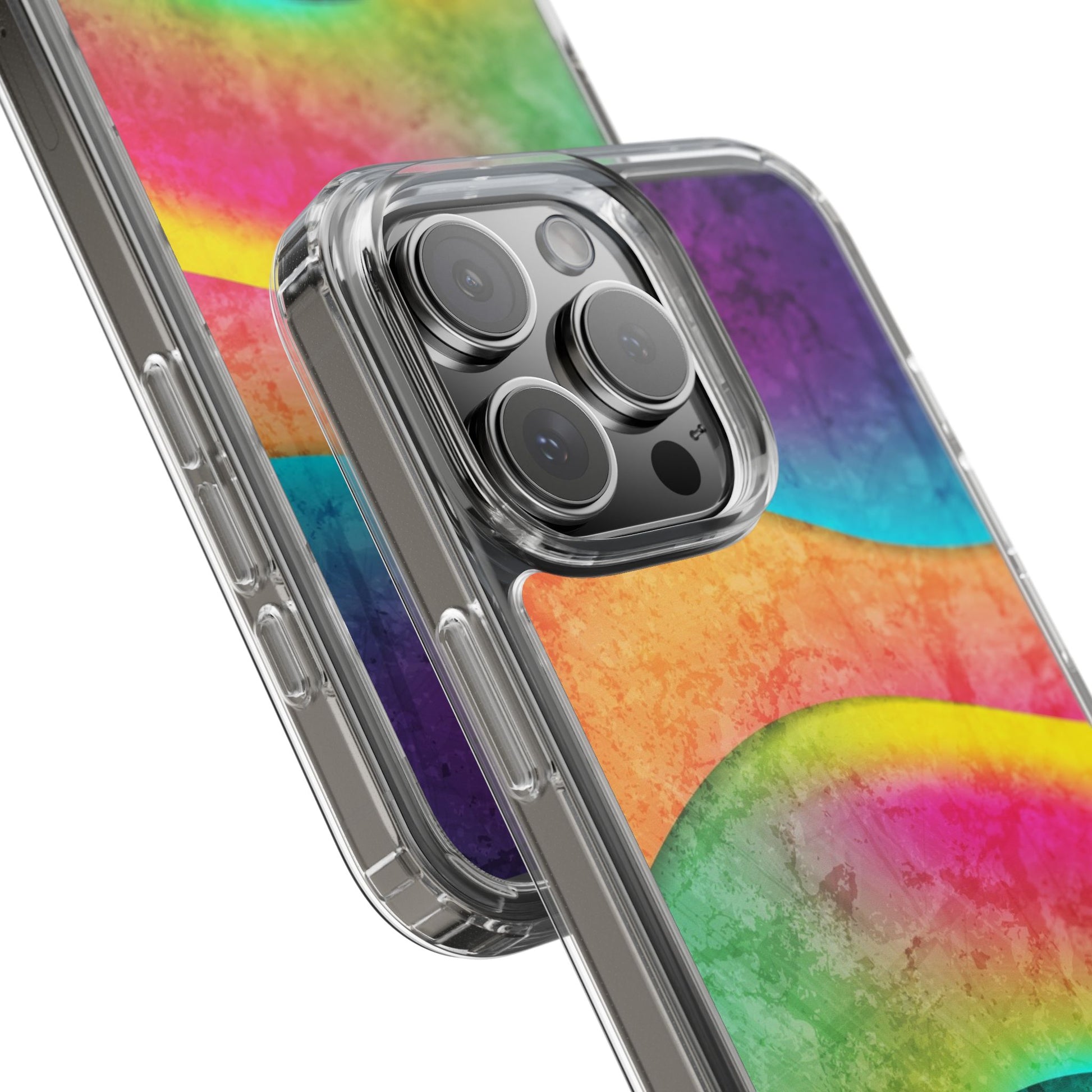 Rainbow Pattern Clear Phone Case (iPhone & Samsung Compatible) - FORMO