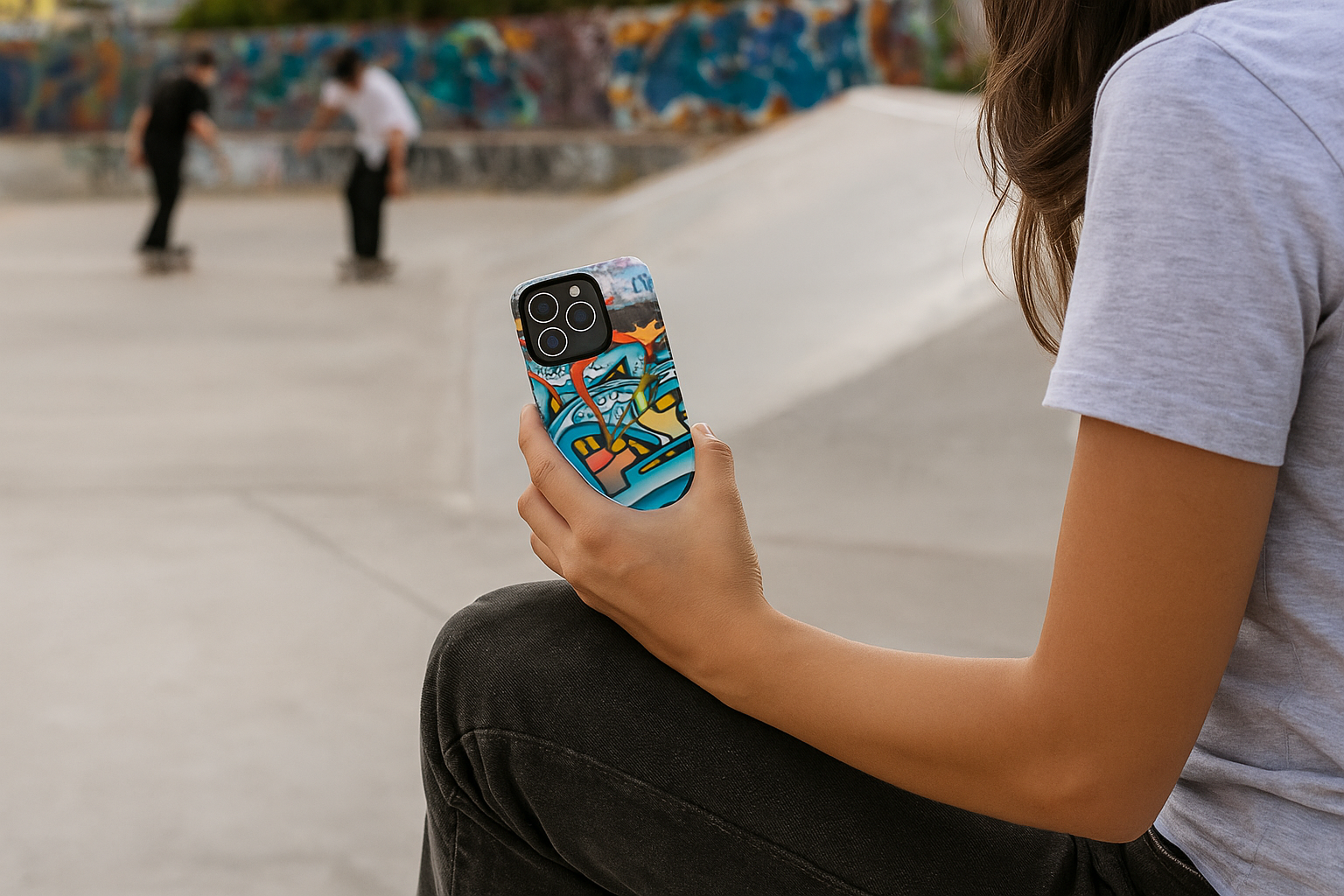 Edgy Phone Case with Graffiti Design, Tough Phone Case for Artists, Urban Style Phone Accessory, Graffiti Art Case, Unique Gift for Teens - FORMO