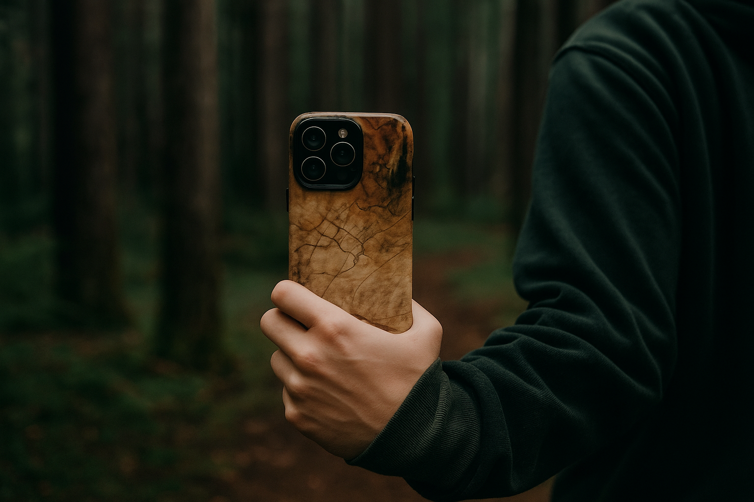 Woodland-Inspired Phone Case | Tough Cases, Natural Wood Grain Cover, Rustic Tech Accessory, Nature Lover Gift, Eco-Friendly - FORMO