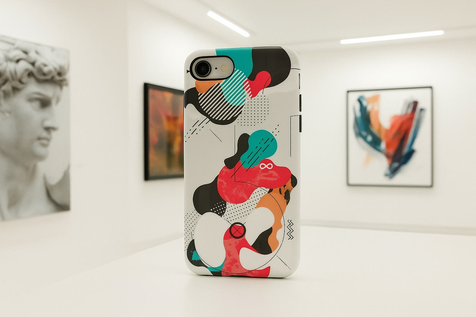 Trendy Phone Case, Abstract Art Protector, Unique Cell Cover, Vibrant Design, Gift for Tech Lovers, Modern Smartphone Accessory - FORMO