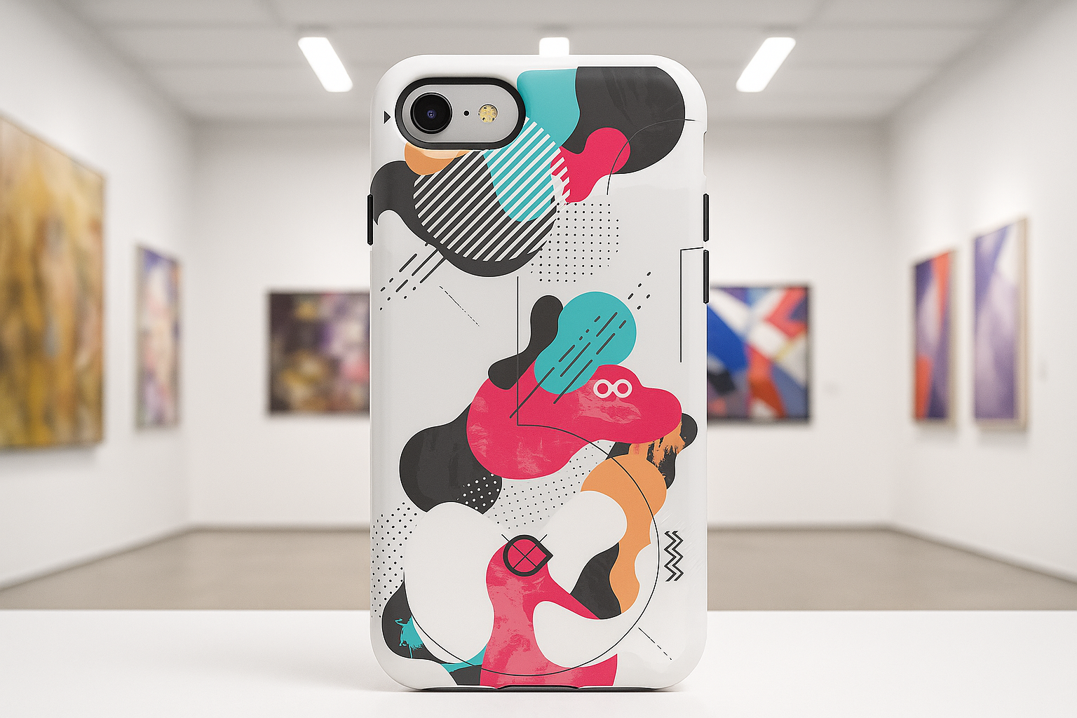 Trendy Phone Case, Abstract Art Protector, Unique Cell Cover, Vibrant Design, Gift for Tech Lovers, Modern Smartphone Accessory - FORMO