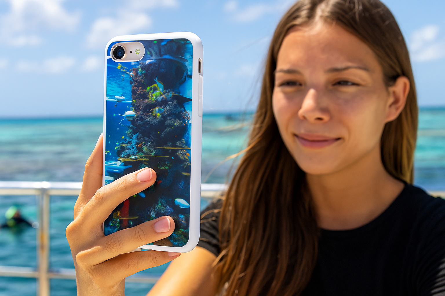 Underwater Paradise Phone Case, Flexible Mobile Cover, Ocean Lover Gift, Marine Life, Beach Decor, Sea Life Accessories - FORMO