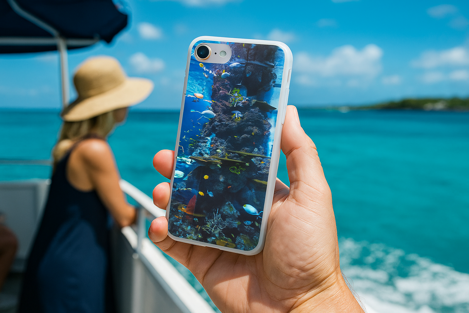 Underwater Paradise Phone Case, Flexible Mobile Cover, Ocean Lover Gift, Marine Life, Beach Decor, Sea Life Accessories - FORMO