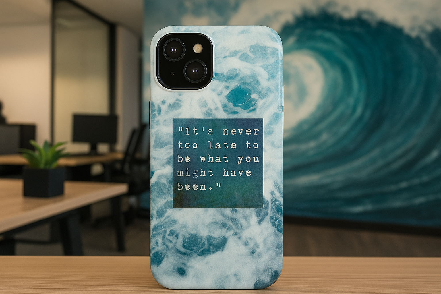 Inspirational Magnetic Phone Cases, Perfect Gift for Students, Motivational Phone Cover, Stylish Tough Case, Ocean Design Case, Fits iPhone - FORMO