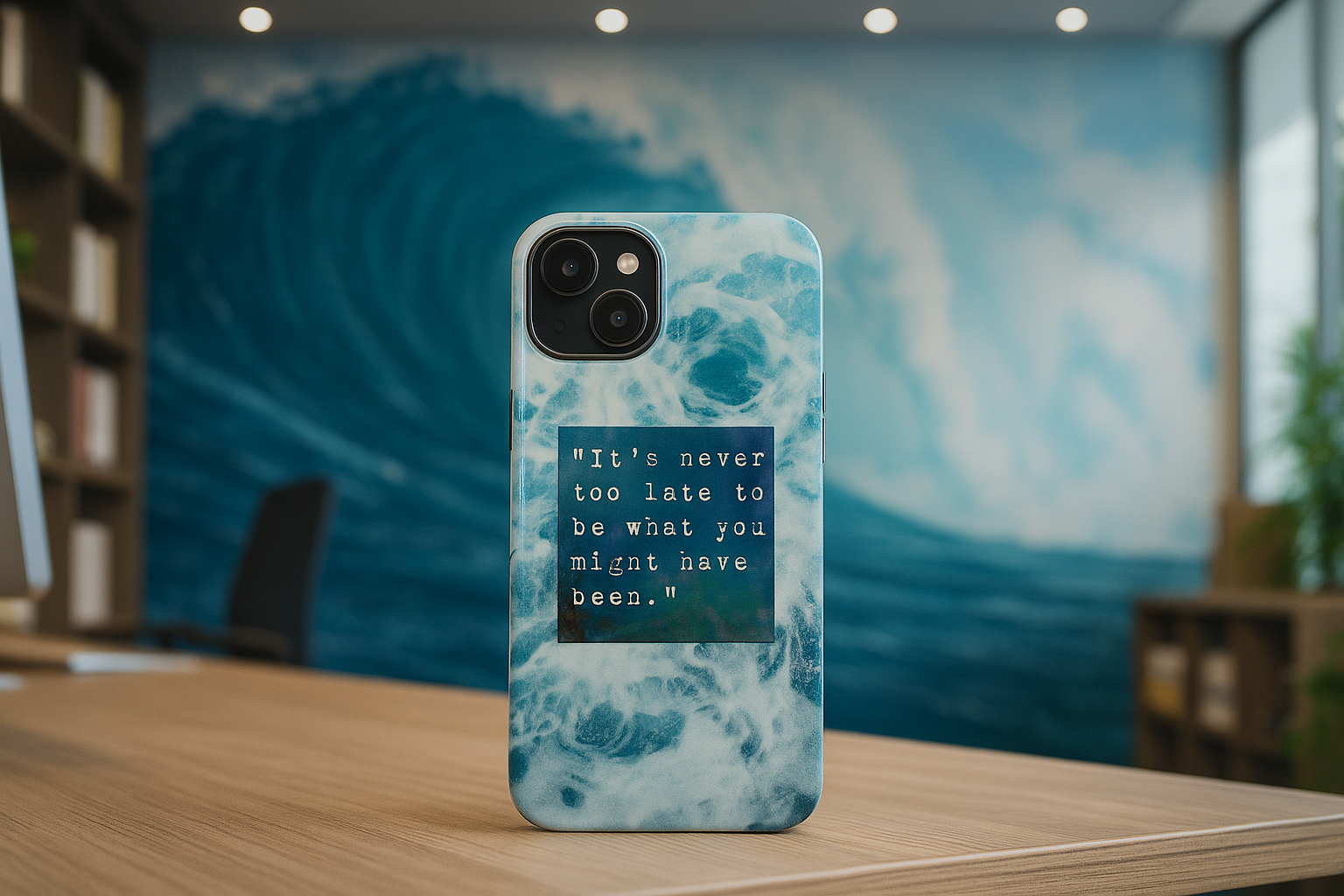 Inspirational Magnetic Phone Cases, Perfect Gift for Students, Motivational Phone Cover, Stylish Tough Case, Ocean Design Case, Fits iPhone - FORMO