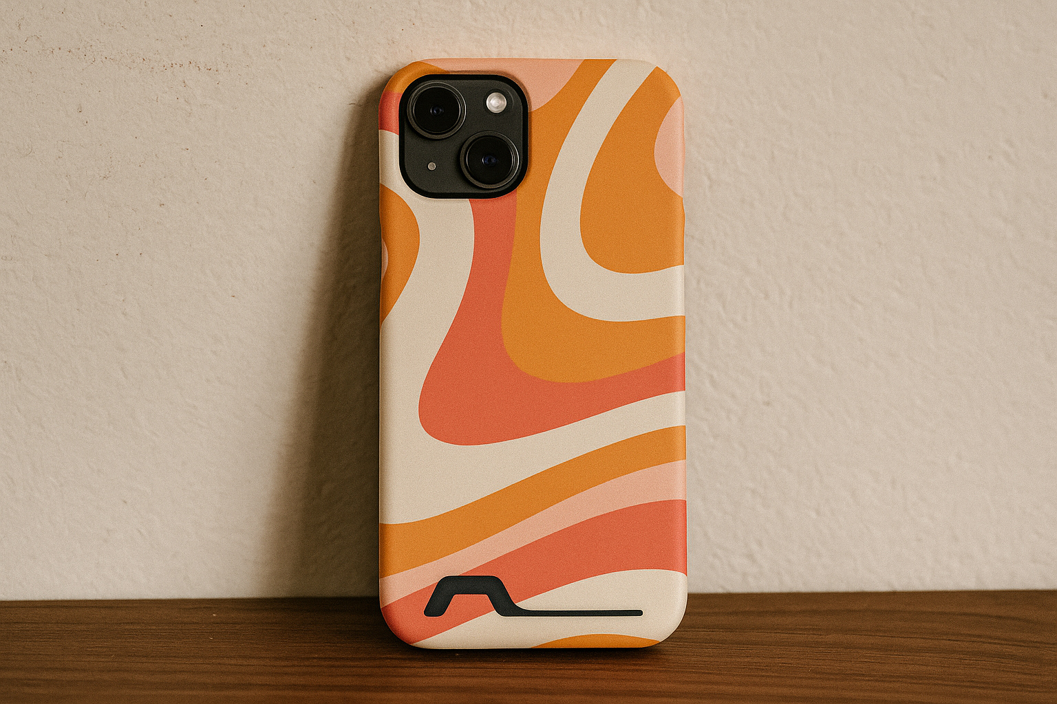 Trendy Phone Case with Card Holder, Boho Phone Accessory, Stylish Mobile Cover, Functional Gift for Friends, Perfect for Everyday Use - FORMO