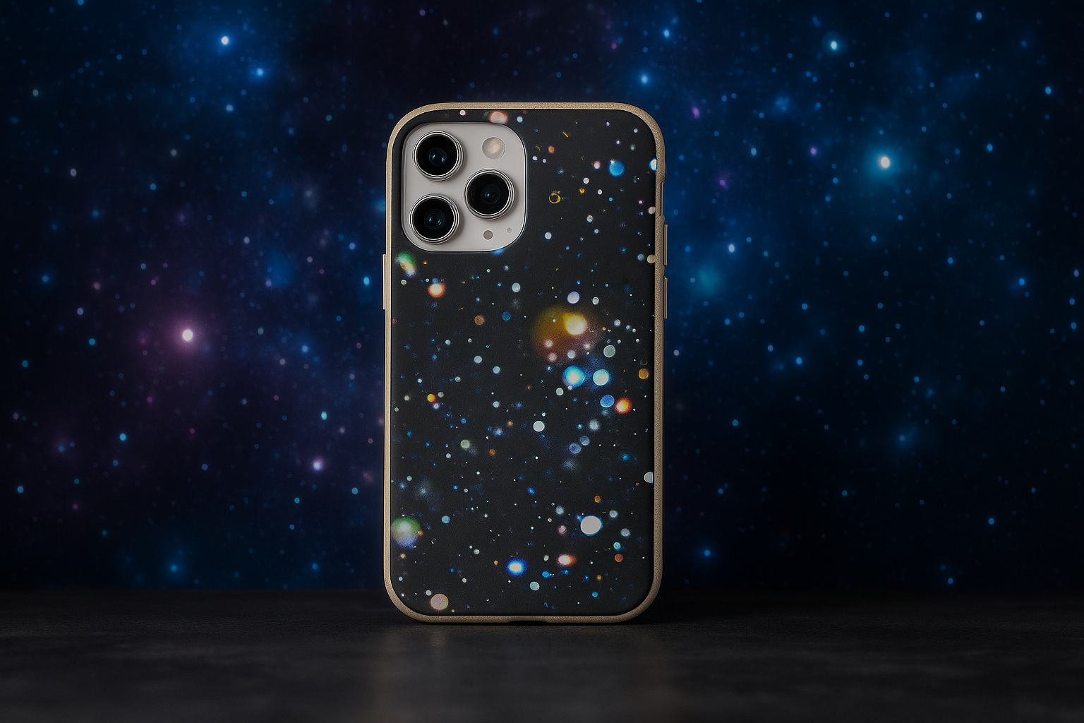 Eco-Friendly Phone Cases, Galaxy Print Biodegradable Cases, Sustainable Phone Accessories, Green Gifts for Her, Space Lover Gift - FORMO