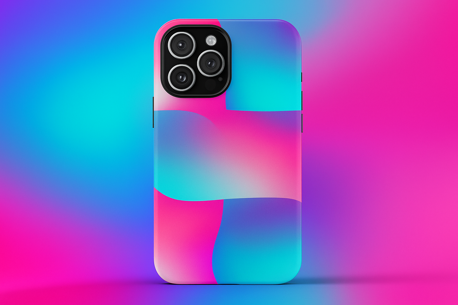Daydream Waves — Pink & Light Blue Tough Phone Case (iPhone & Samsung)