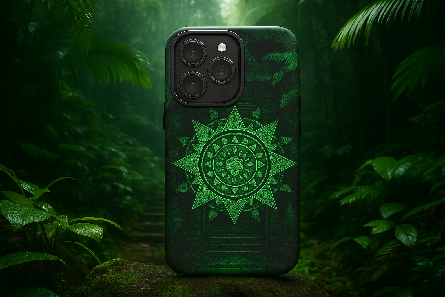 Castle of Music — Green Pattern Tough Phone Case (iPhone & Samsung)